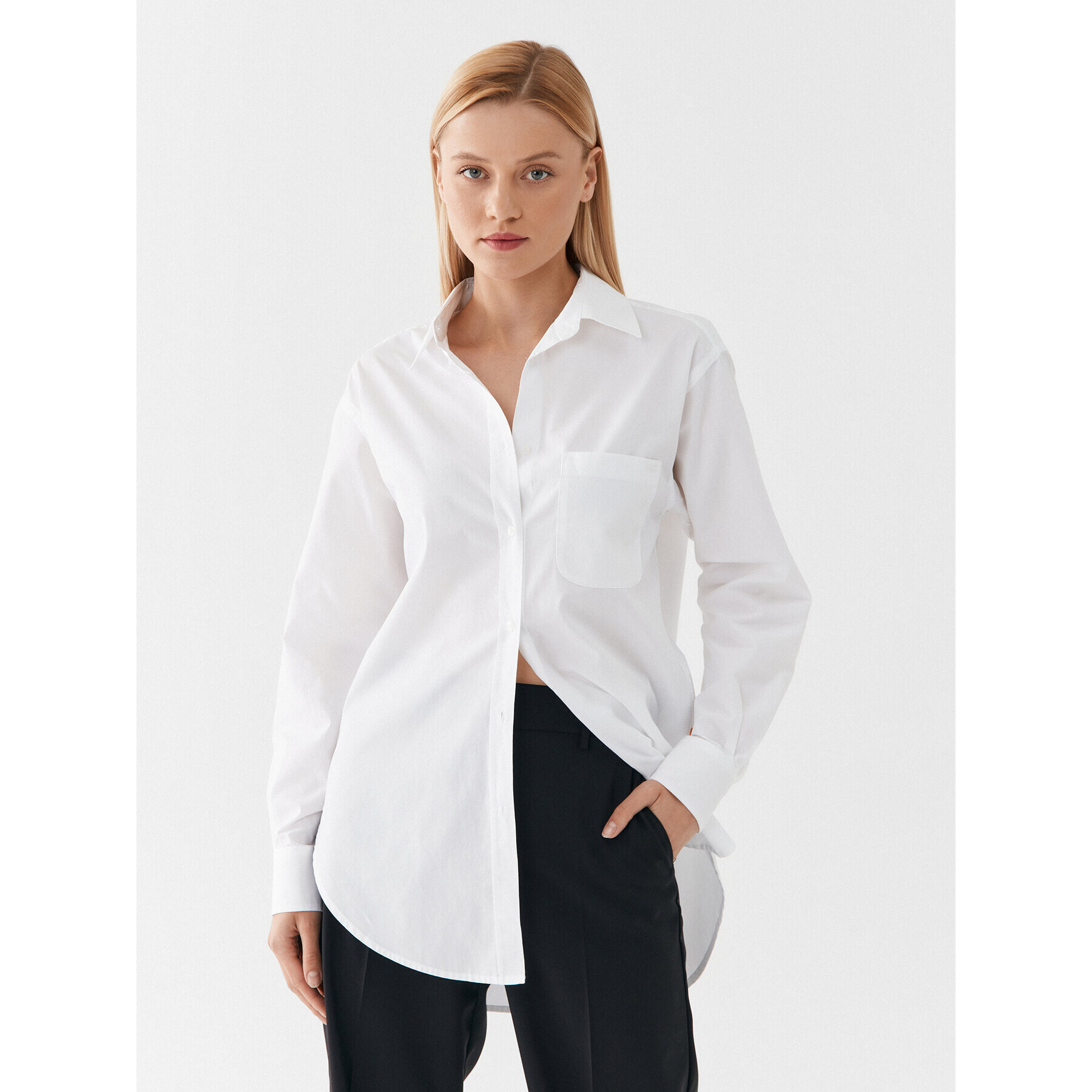Boss Риза 50494059 Бял Relaxed Fit - Pepit.bg