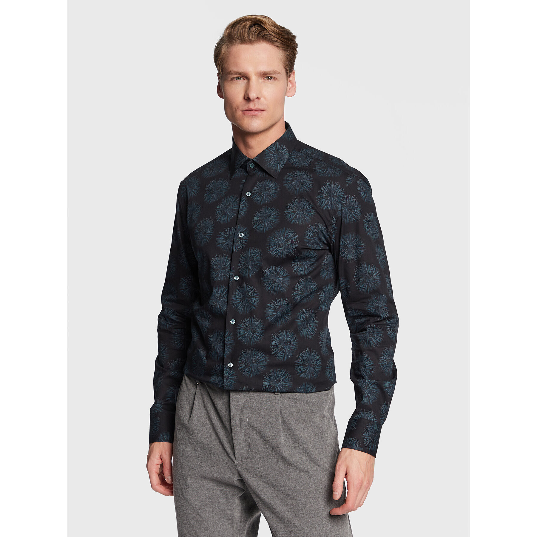Boss Риза 50494720 Зелен Slim Fit - Pepit.bg