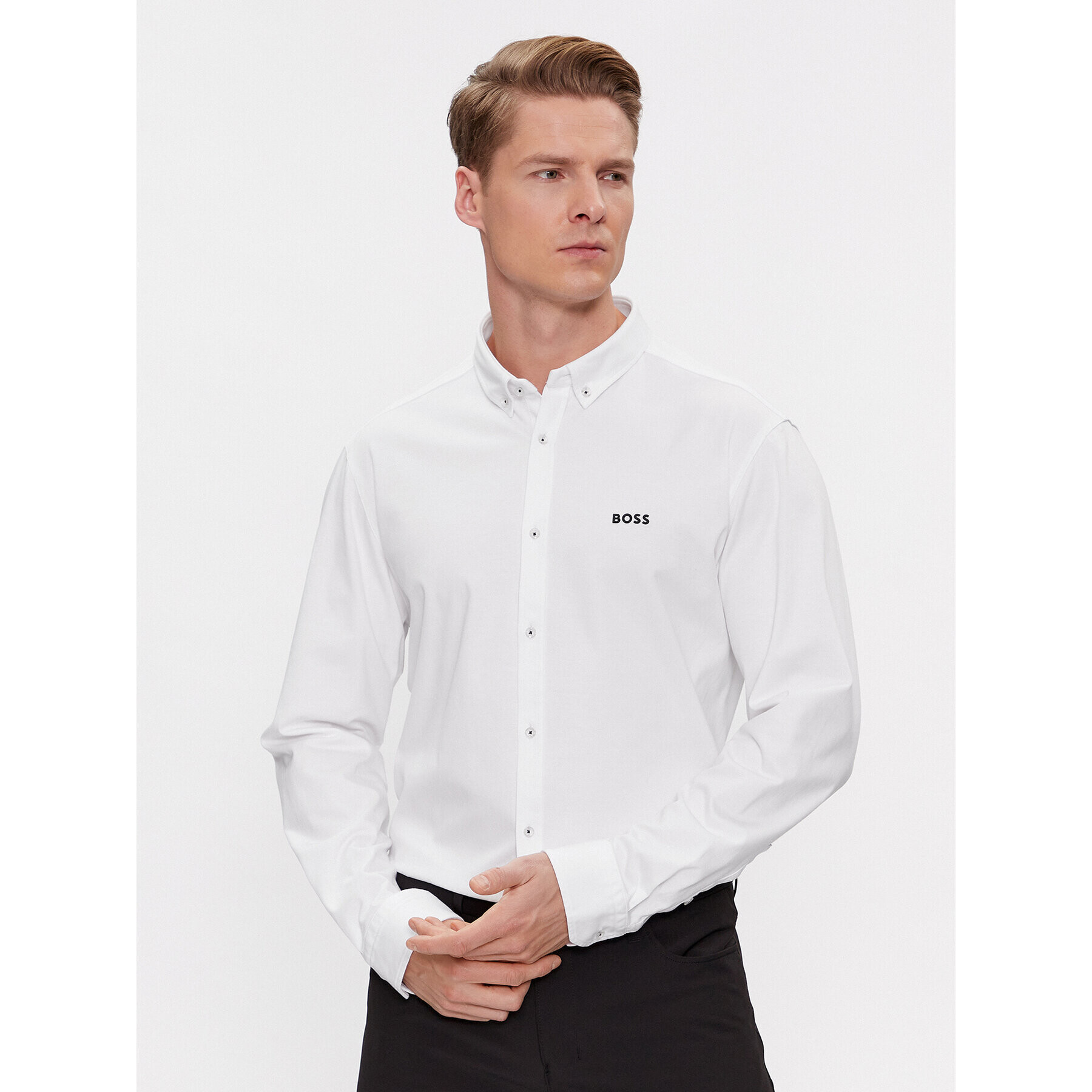 Boss Риза B_Motion_L 50509742 Бял Regular Fit - Pepit.bg