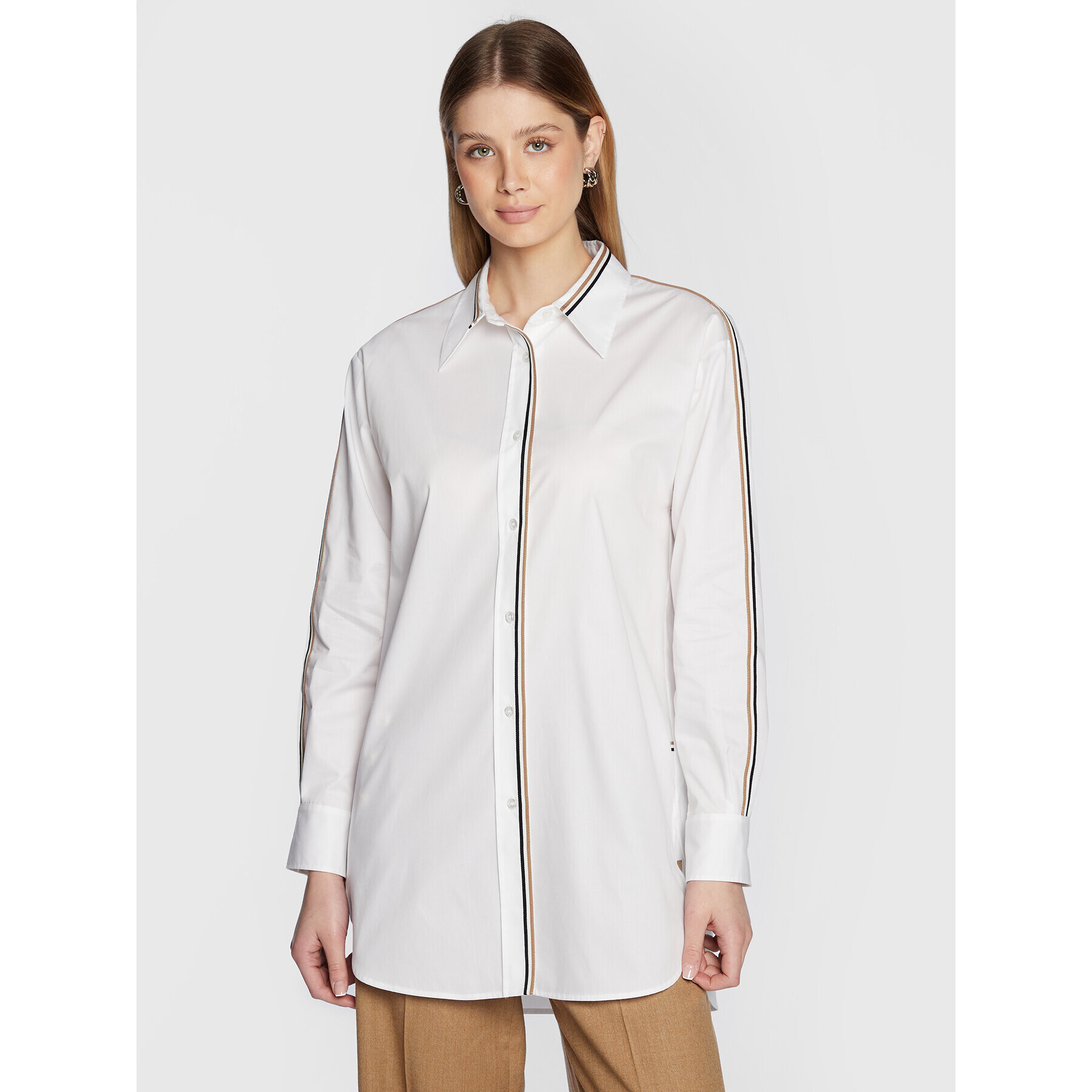 Boss Риза Bacora_Ic 50479131 Бежов Regular Fit - Pepit.bg