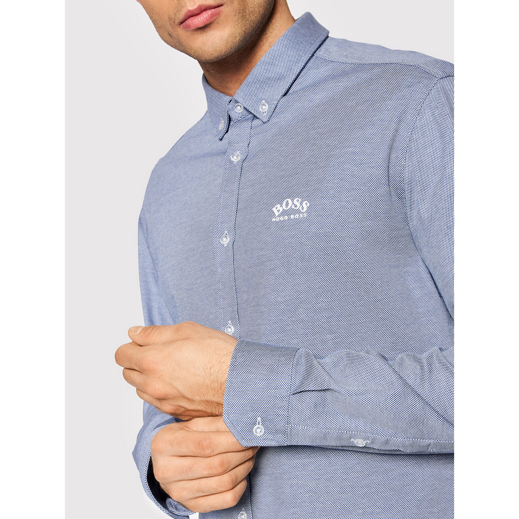 Boss Риза Biado _R 50449242 Син Regular Fit - Pepit.bg