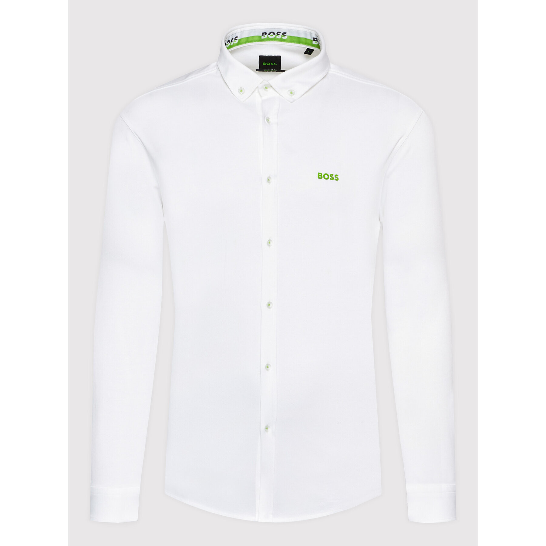 Boss Риза Biado_R 50469836 Бял Regular Fit - Pepit.bg