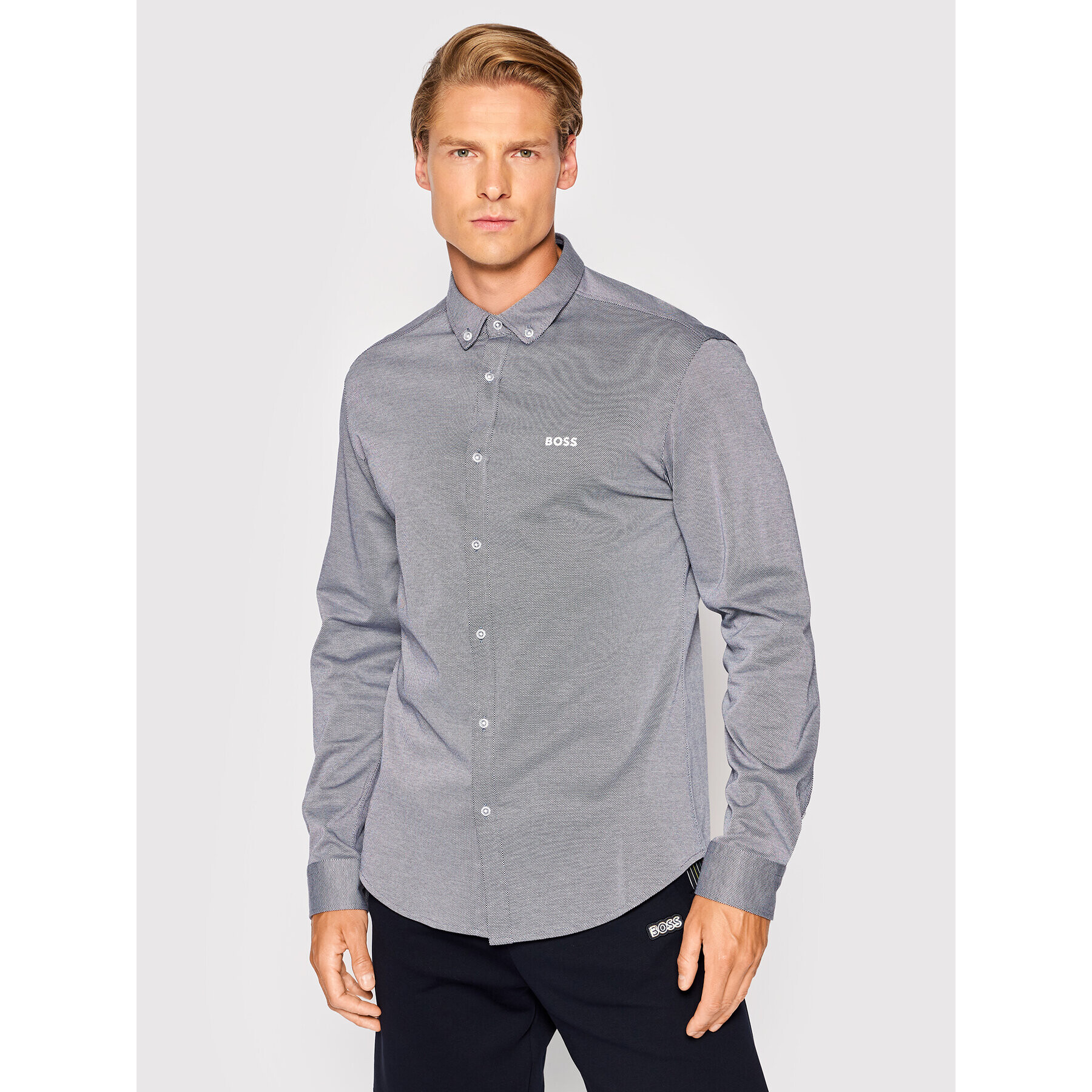 Boss Риза Biado_R 50469836 Сив Regular Fit - Pepit.bg