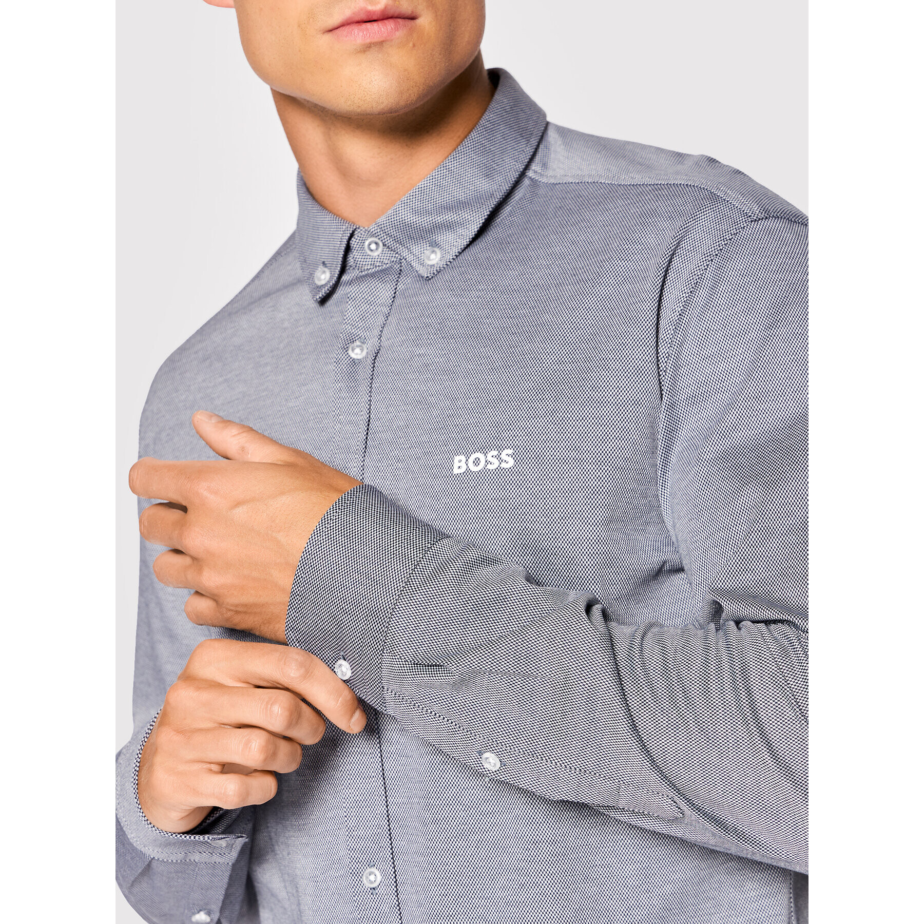 Boss Риза Biado_R 50469836 Сив Regular Fit - Pepit.bg