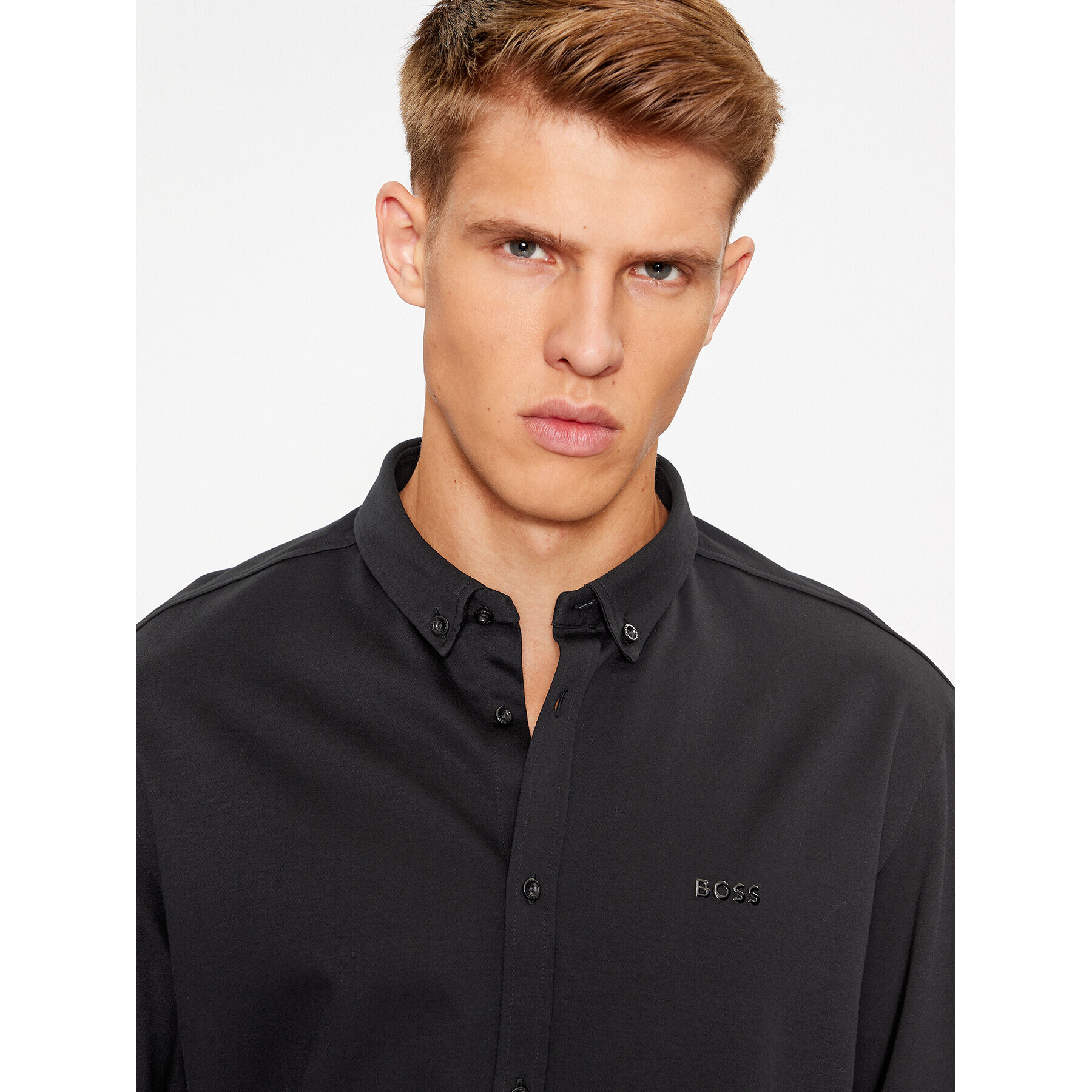 Boss Риза Biado_R 50497486 Черен Slim Fit - Pepit.bg