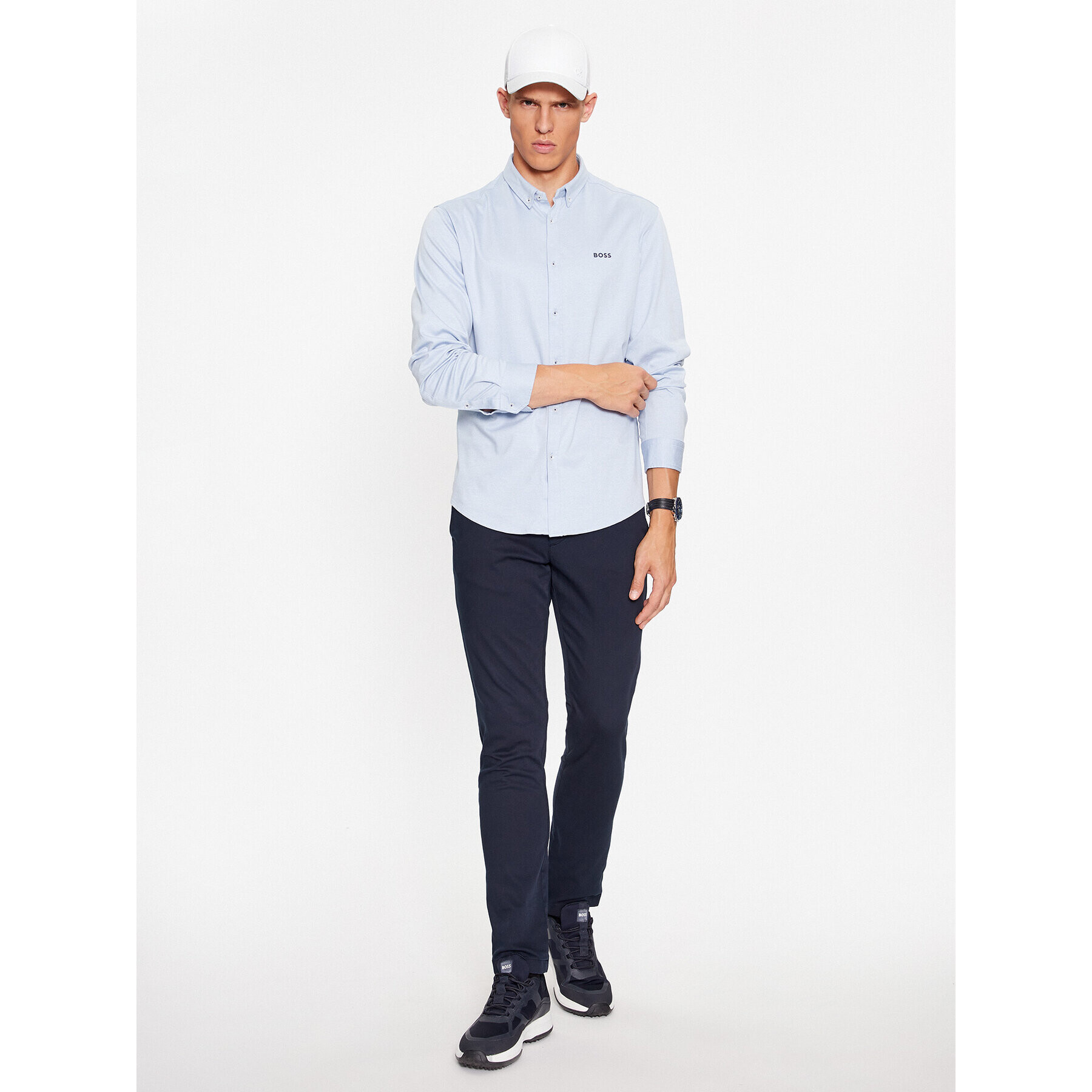 Boss Риза Biado_R 50497486 Син Regular Fit - Pepit.bg