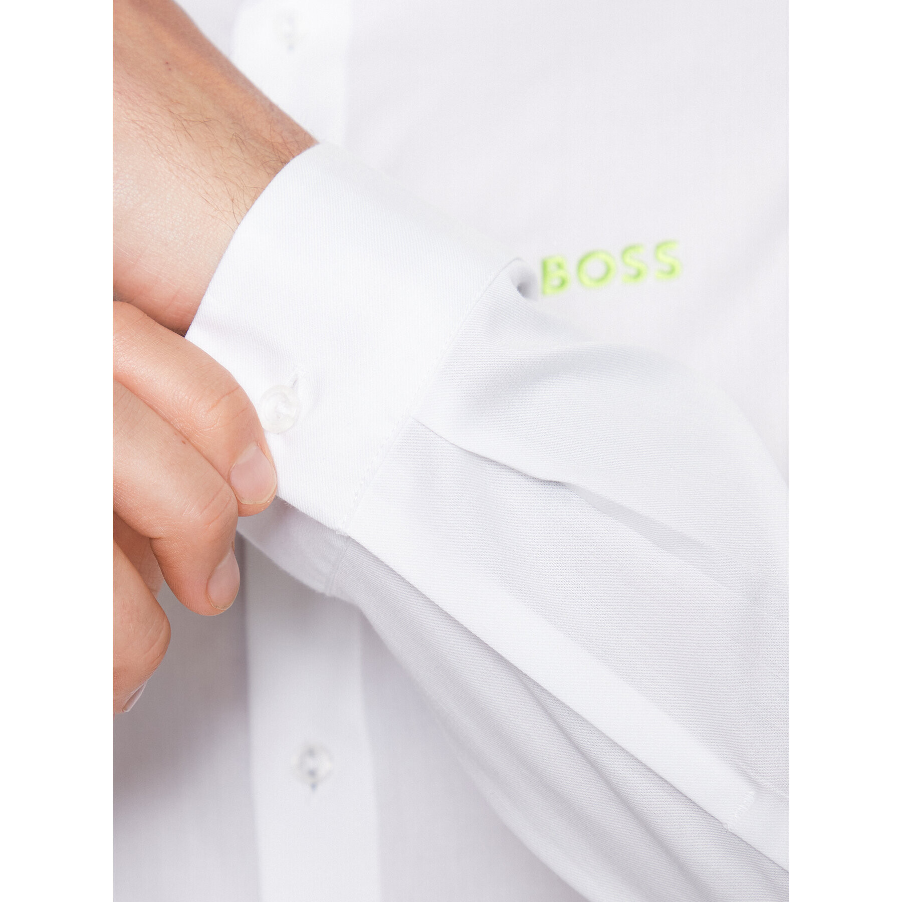 Boss Риза Bink 50487527 Бял Regular Fit - Pepit.bg