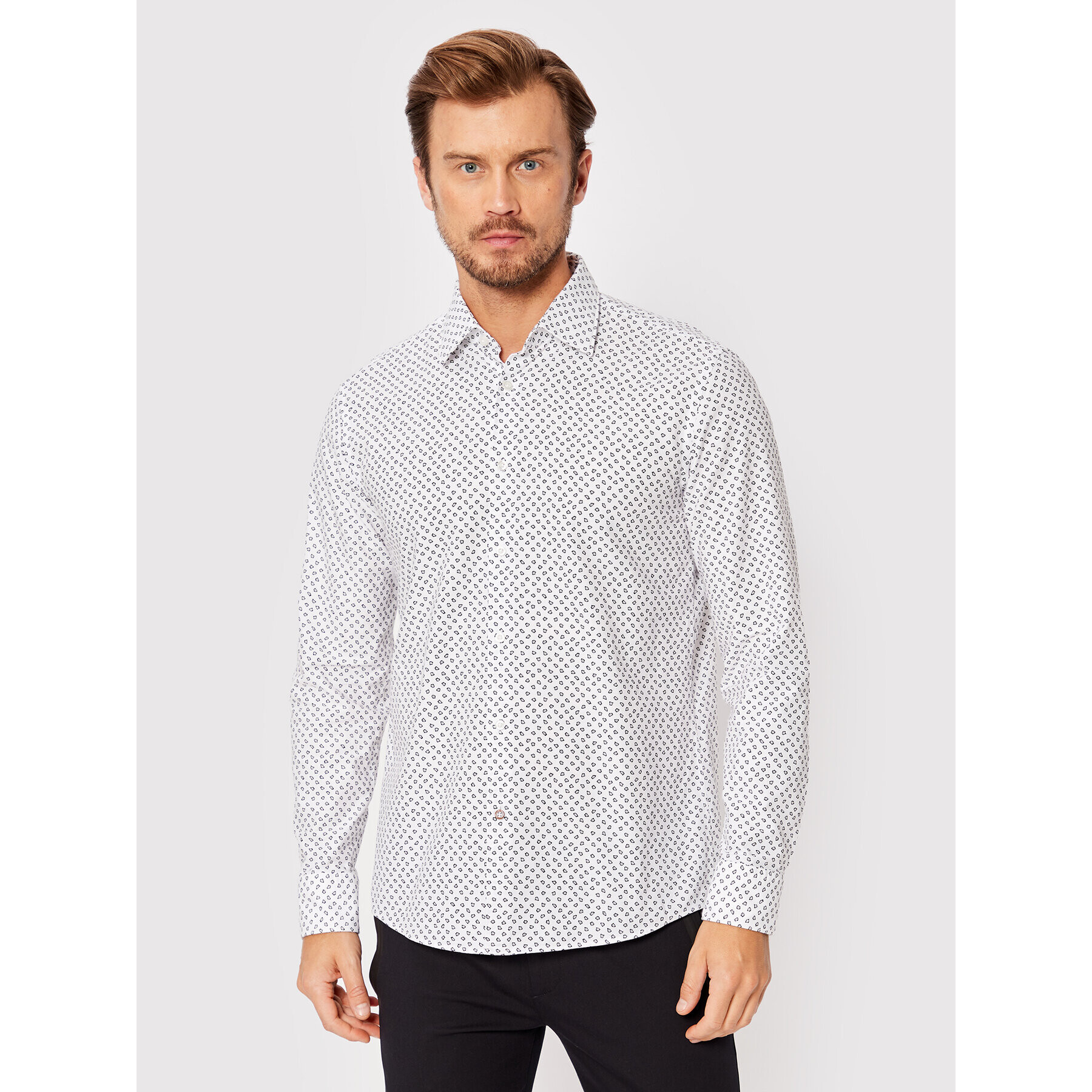 Boss Риза C-Hal 50474036 Бял Casual Fit - Pepit.bg