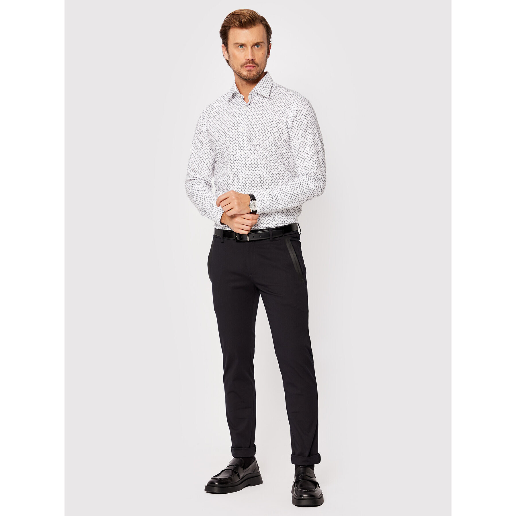 Boss Риза C-Hal 50474036 Бял Casual Fit - Pepit.bg