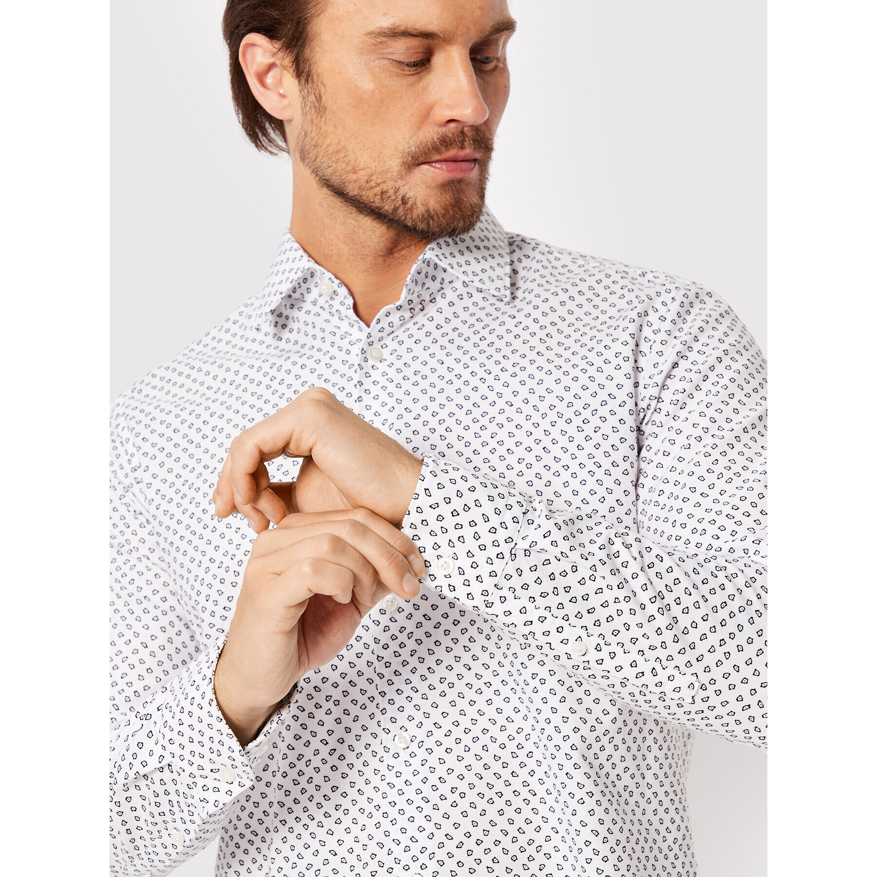 Boss Риза C-Hal 50474036 Бял Casual Fit - Pepit.bg