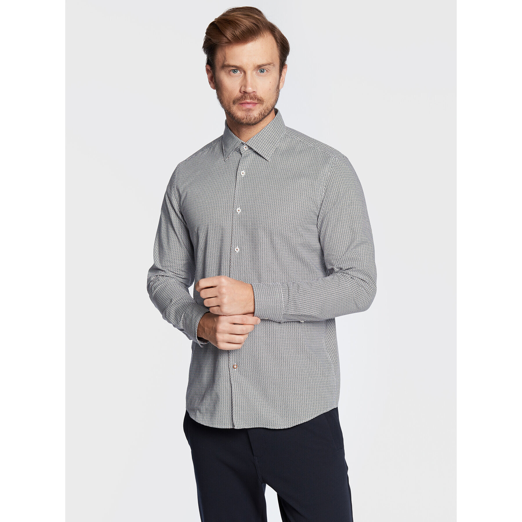 Boss Риза C-Hal 50478861 Сив Casual Fit - Pepit.bg