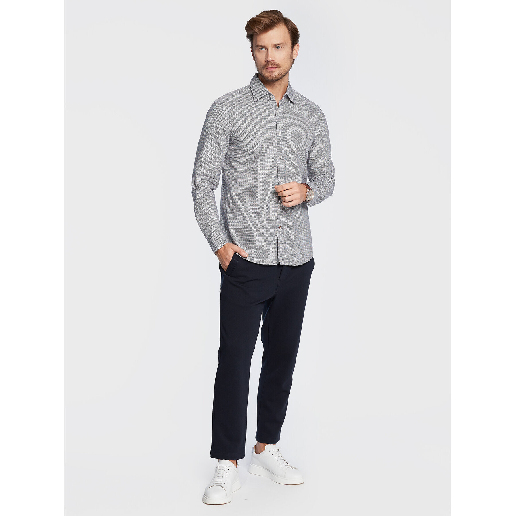 Boss Риза C-Hal 50478861 Сив Casual Fit - Pepit.bg