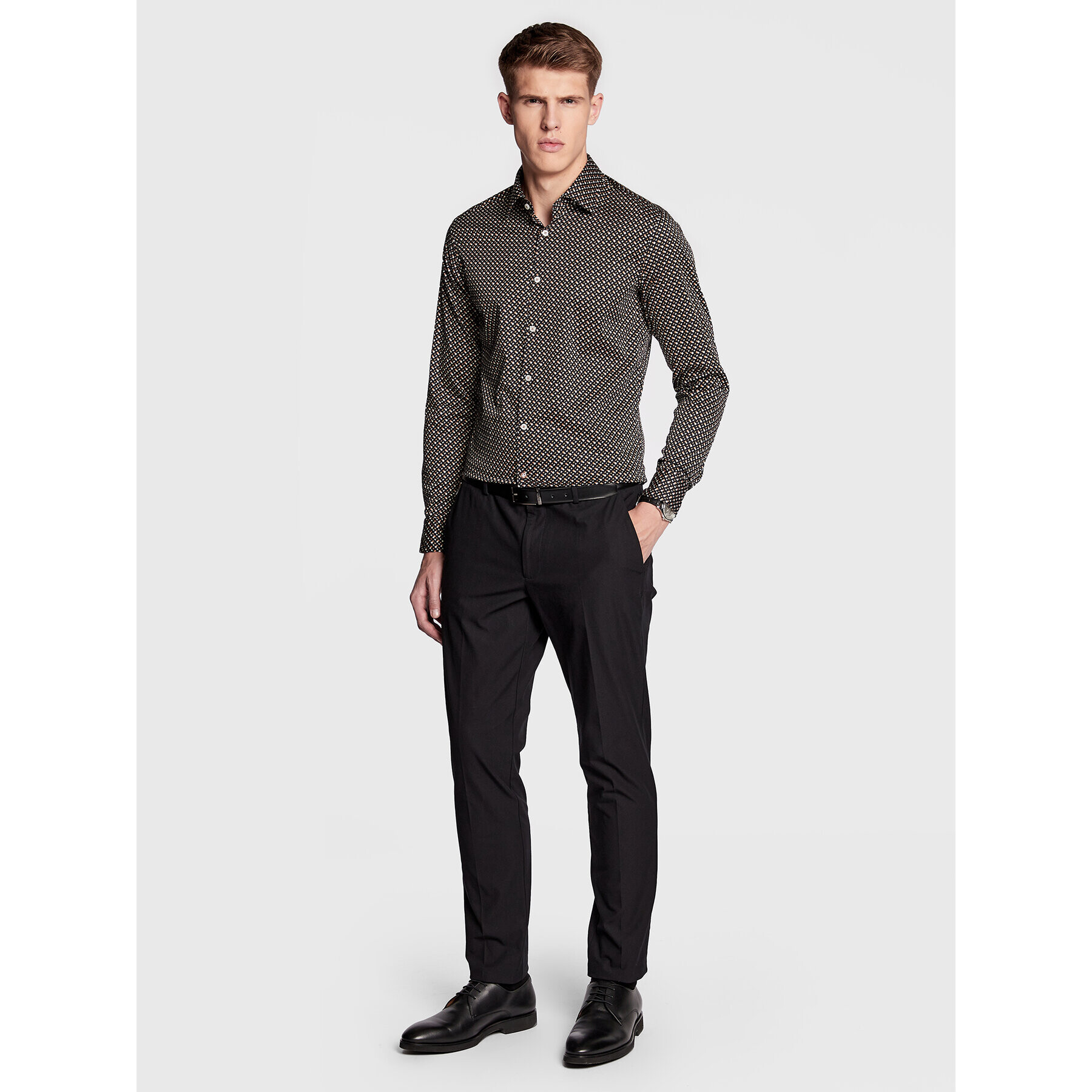 Boss Риза C-Hal-Kent-C1 50478948 Черен Casual Fit - Pepit.bg