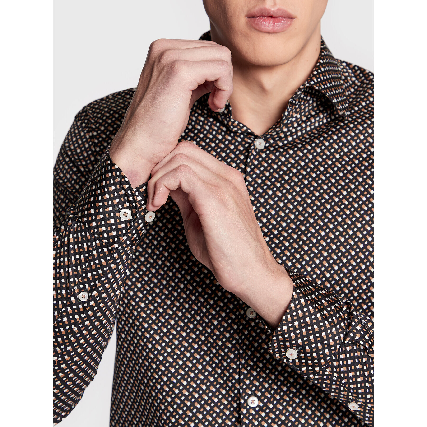 Boss Риза C-Hal-Kent-C1 50478948 Черен Casual Fit - Pepit.bg