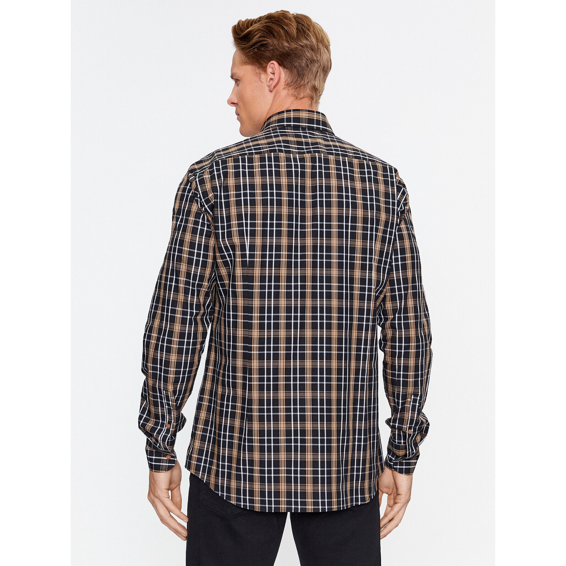 Boss Риза H-Hank 50496168 Бежов Slim Fit - Pepit.bg
