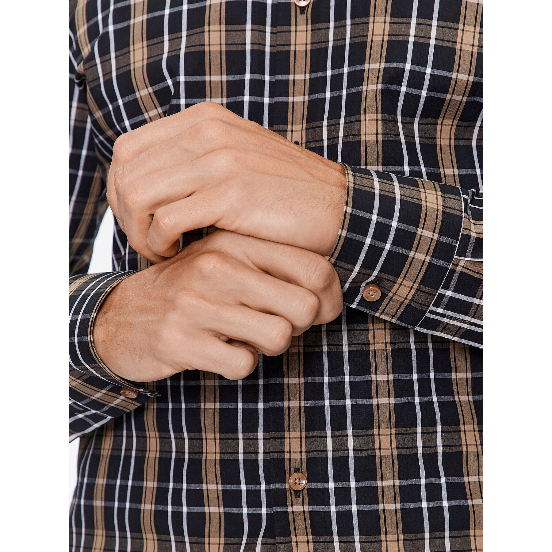 Boss Риза H-Hank 50496168 Бежов Slim Fit - Pepit.bg