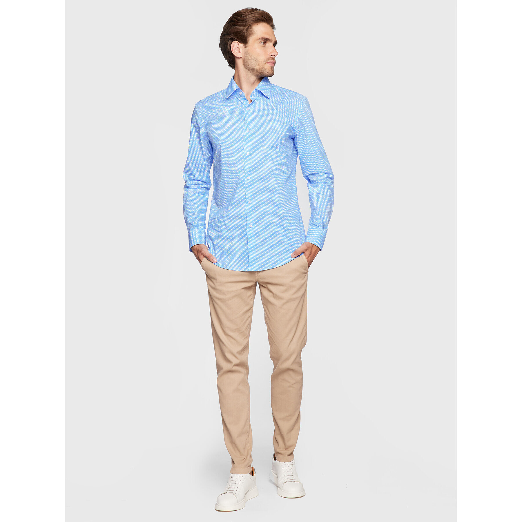 Boss Риза H-Hank-Kent-C1-214 50478620 Син Slim Fit - Pepit.bg