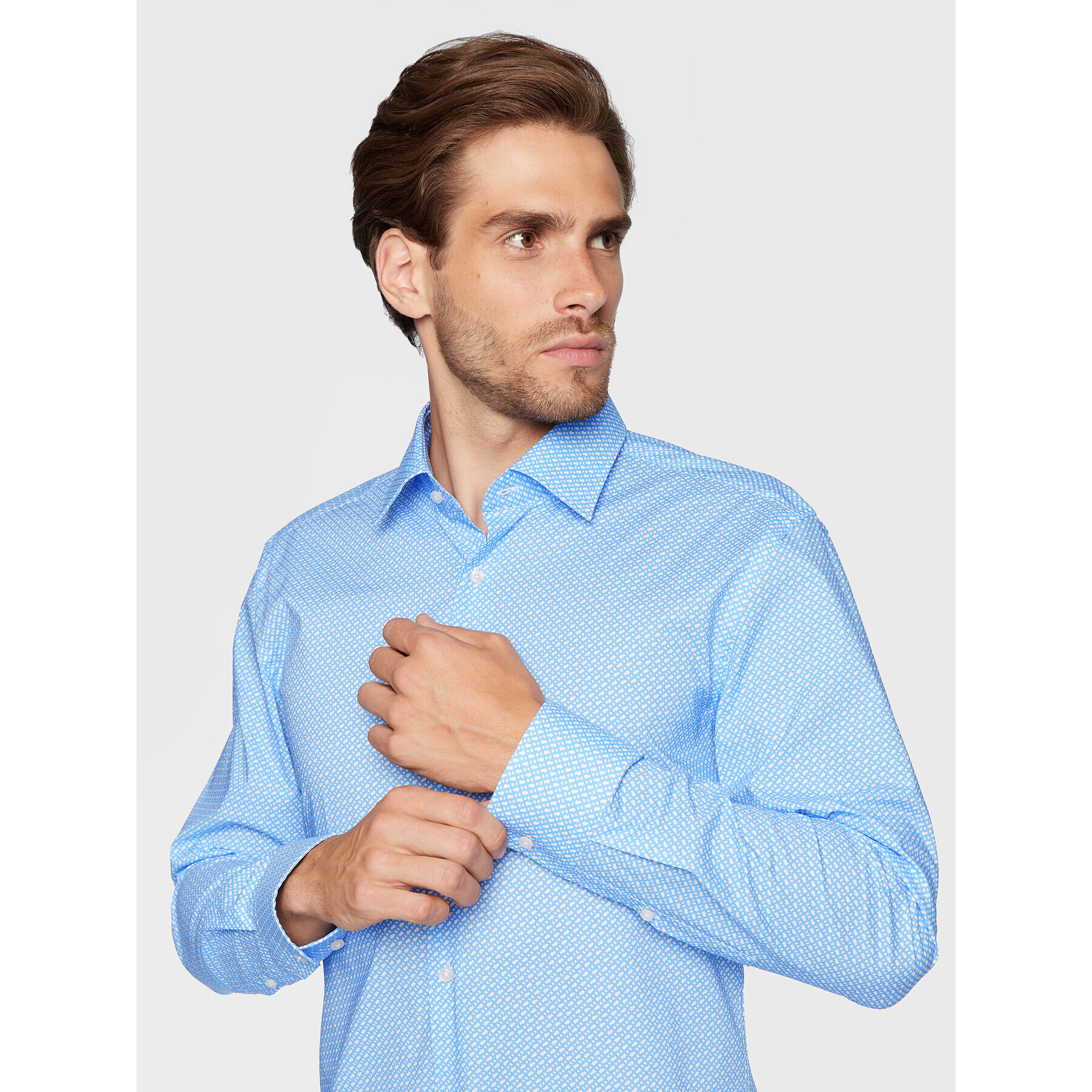 Boss Риза H-Hank-Kent-C1-214 50478620 Син Slim Fit - Pepit.bg