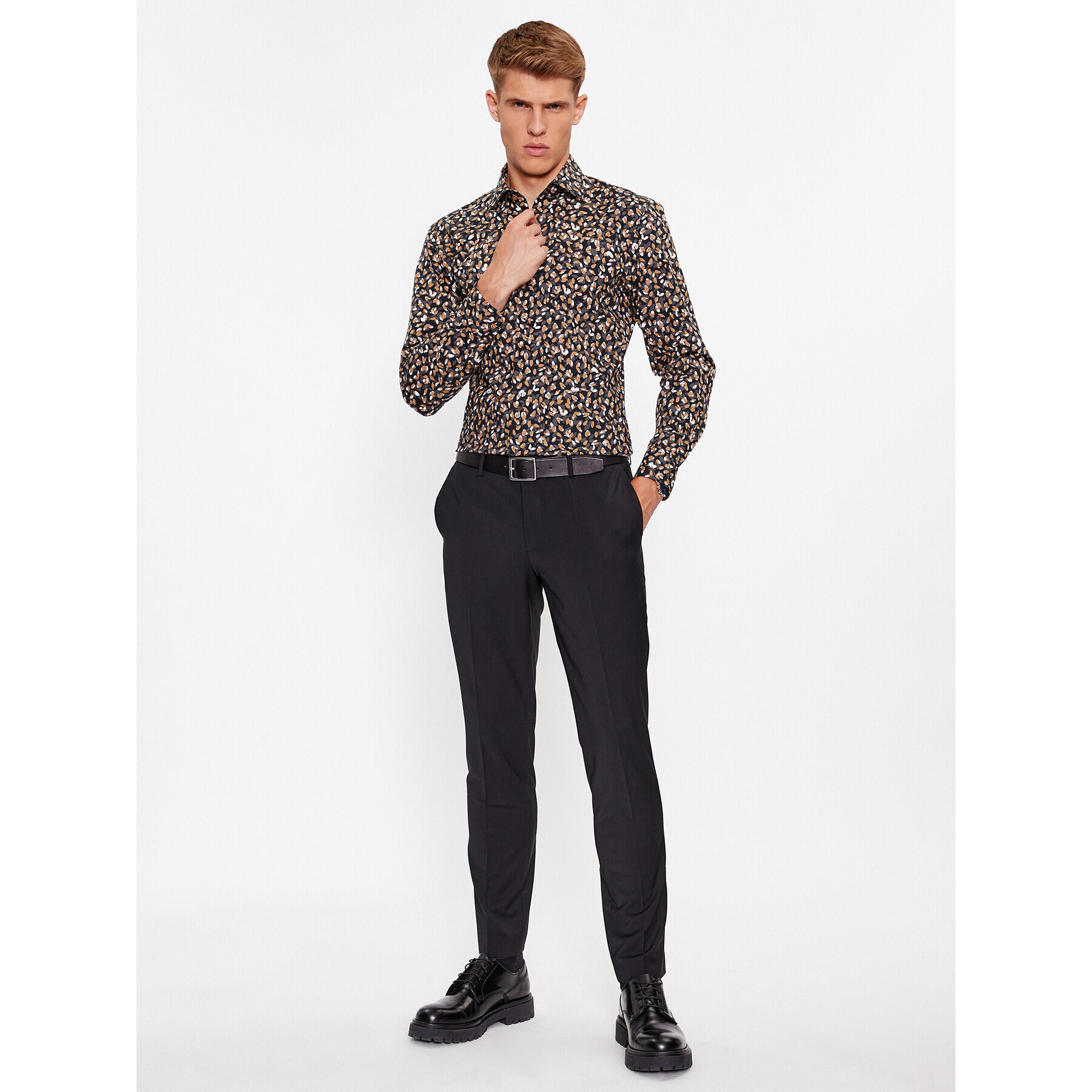 Boss Риза H-Hank-Kent-C1-214 50502661 Бежов Slim Fit - Pepit.bg