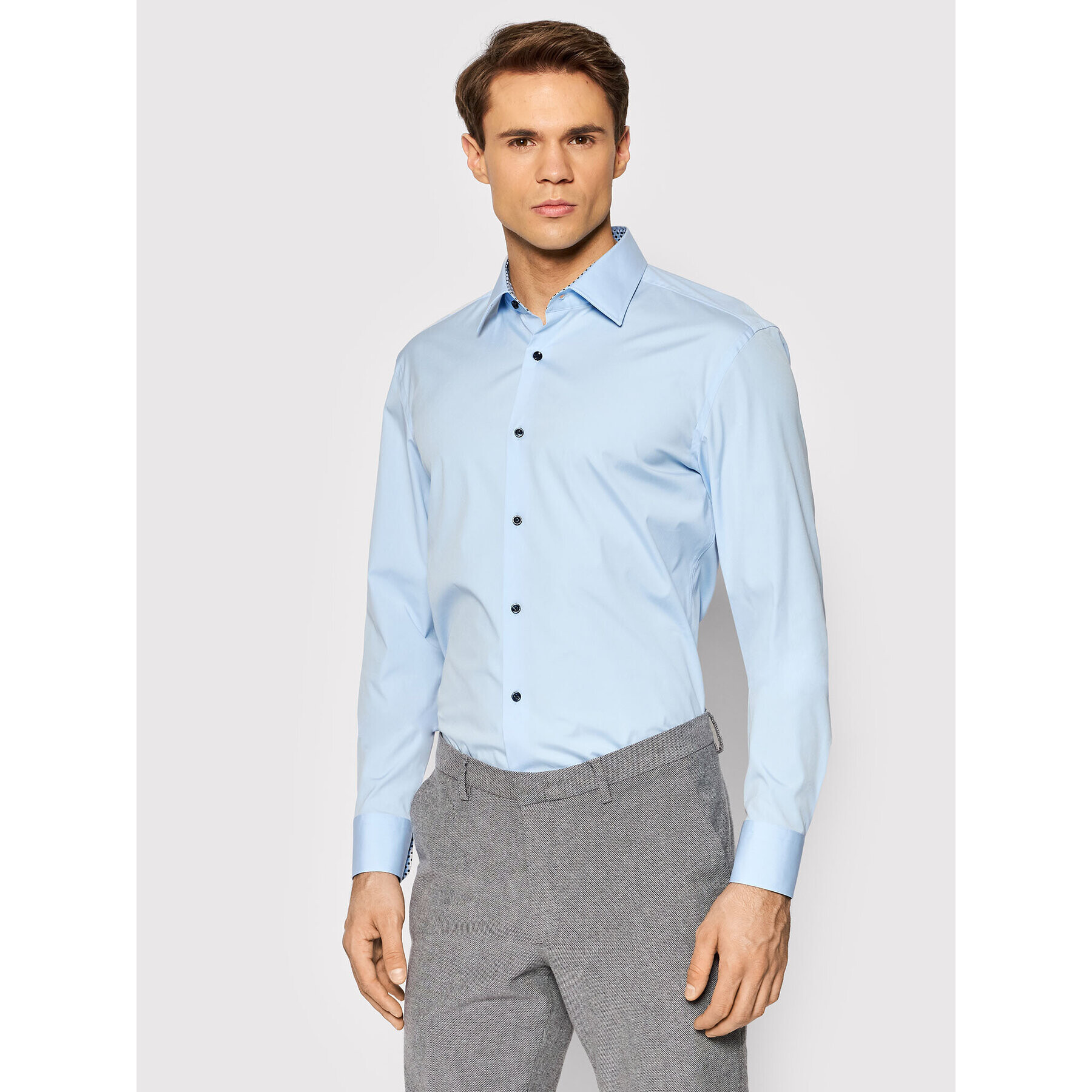 Boss Риза H-Hank-Kent-C3-214 50464148 Син Slim Fit - Pepit.bg