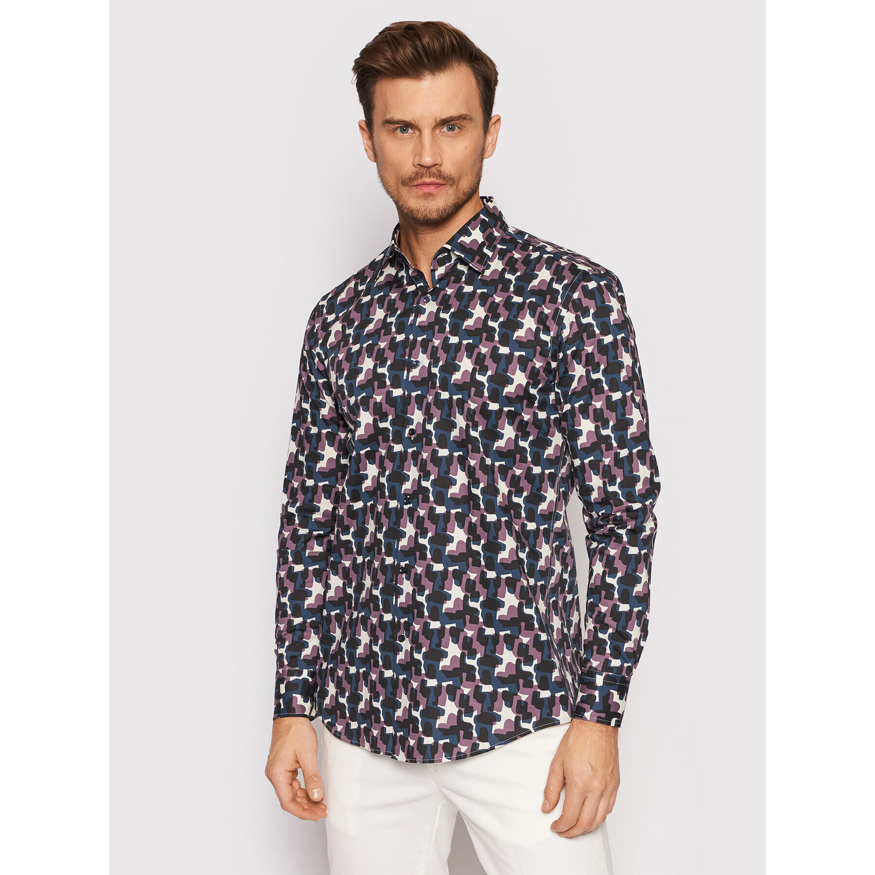 Boss Риза Hank 214 50461182 Цветен Slim Fit - Pepit.bg