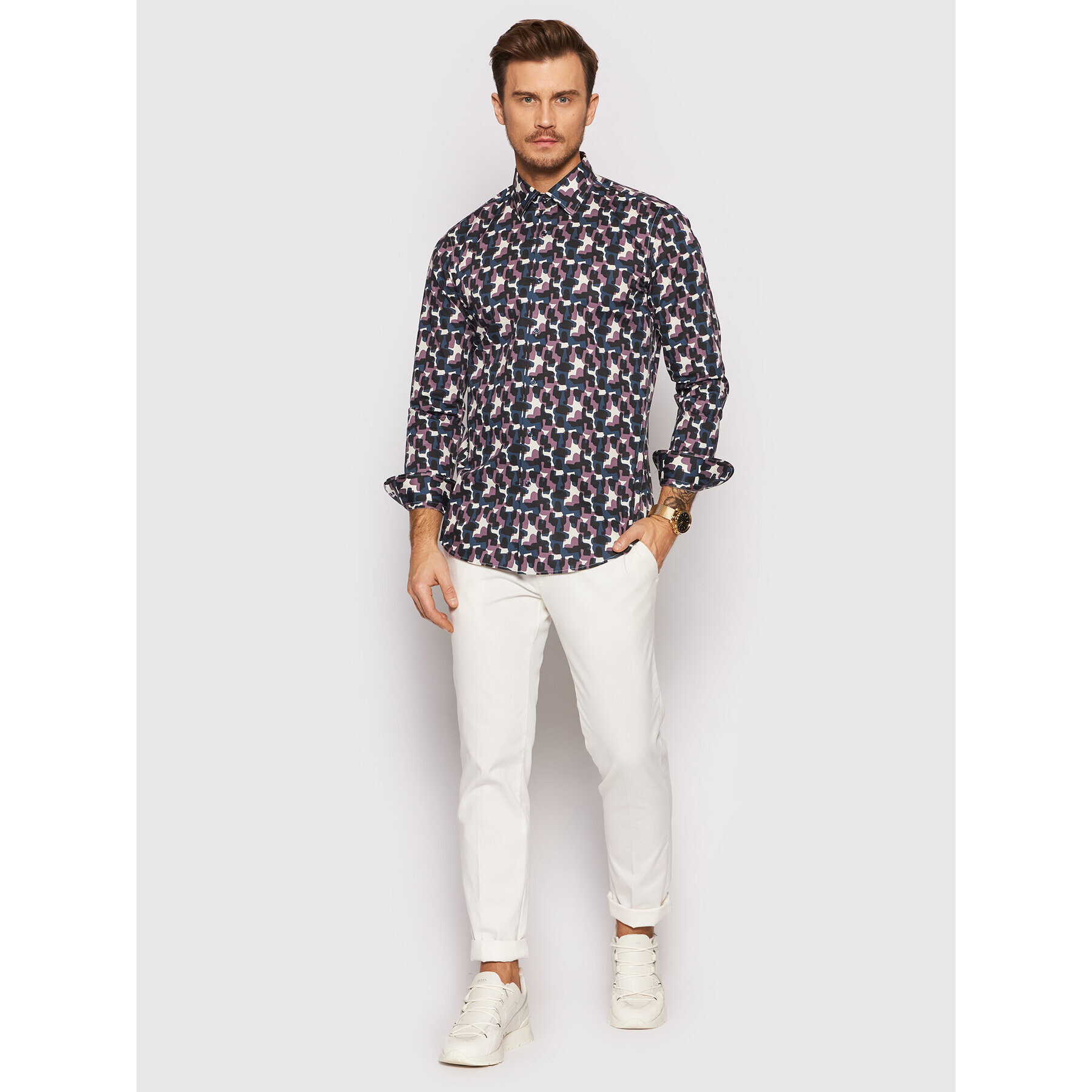 Boss Риза Hank 214 50461182 Цветен Slim Fit - Pepit.bg