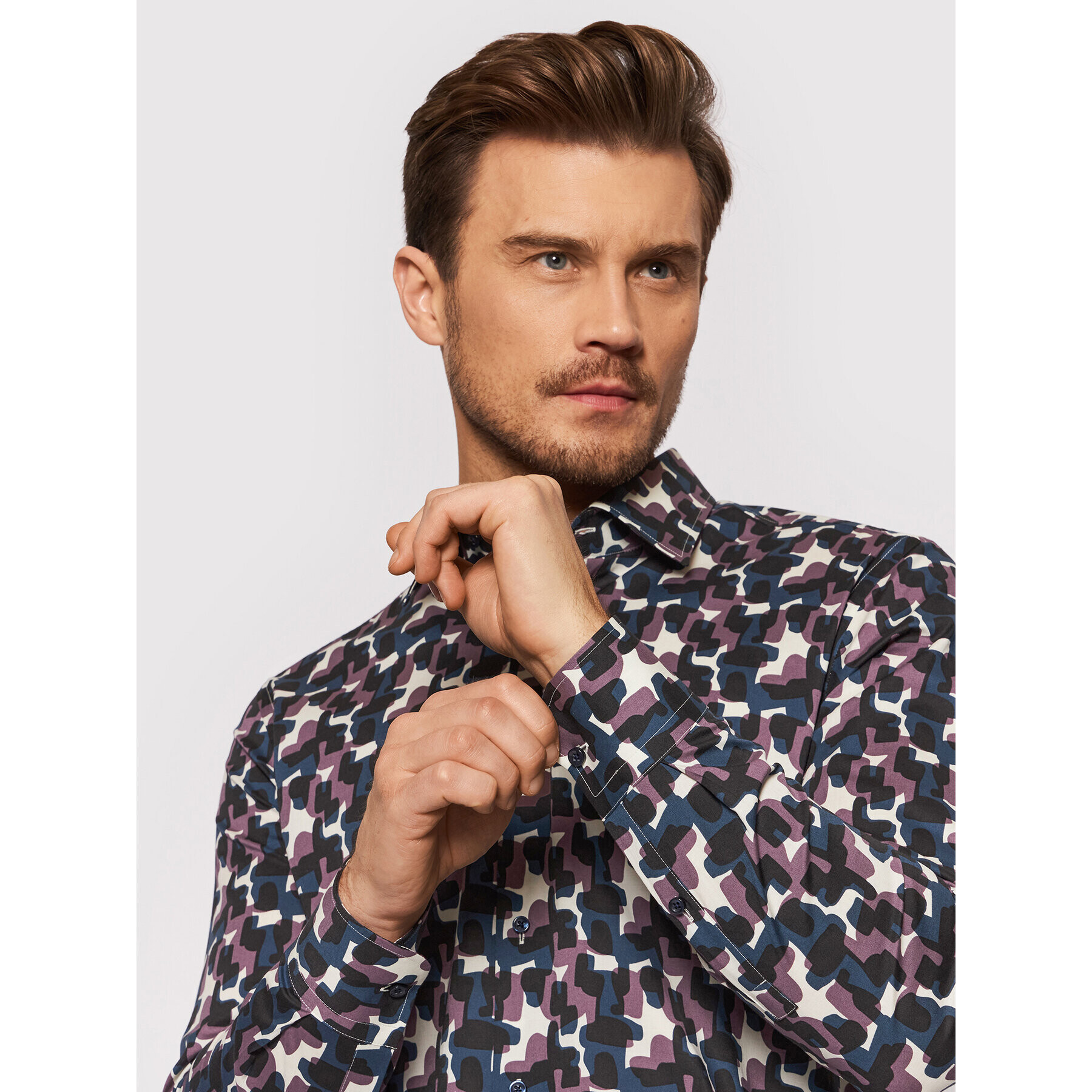Boss Риза Hank 214 50461182 Цветен Slim Fit - Pepit.bg