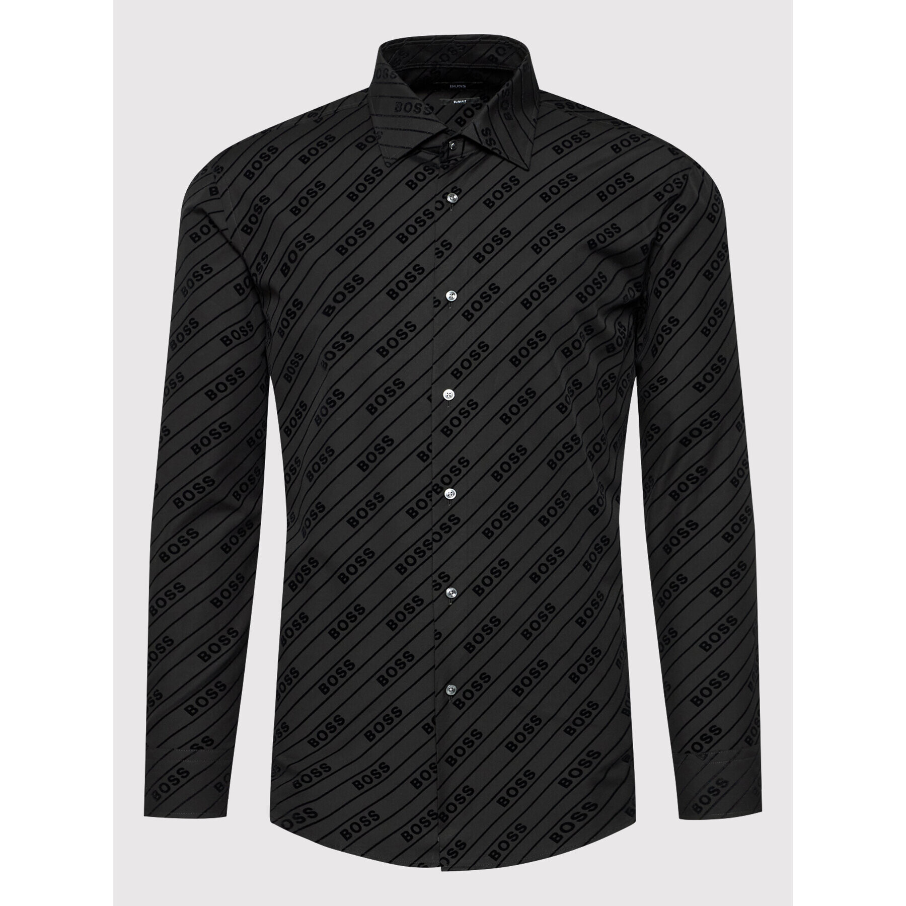 Boss Риза Hank 50464149 Черен Slim Fit - Pepit.bg