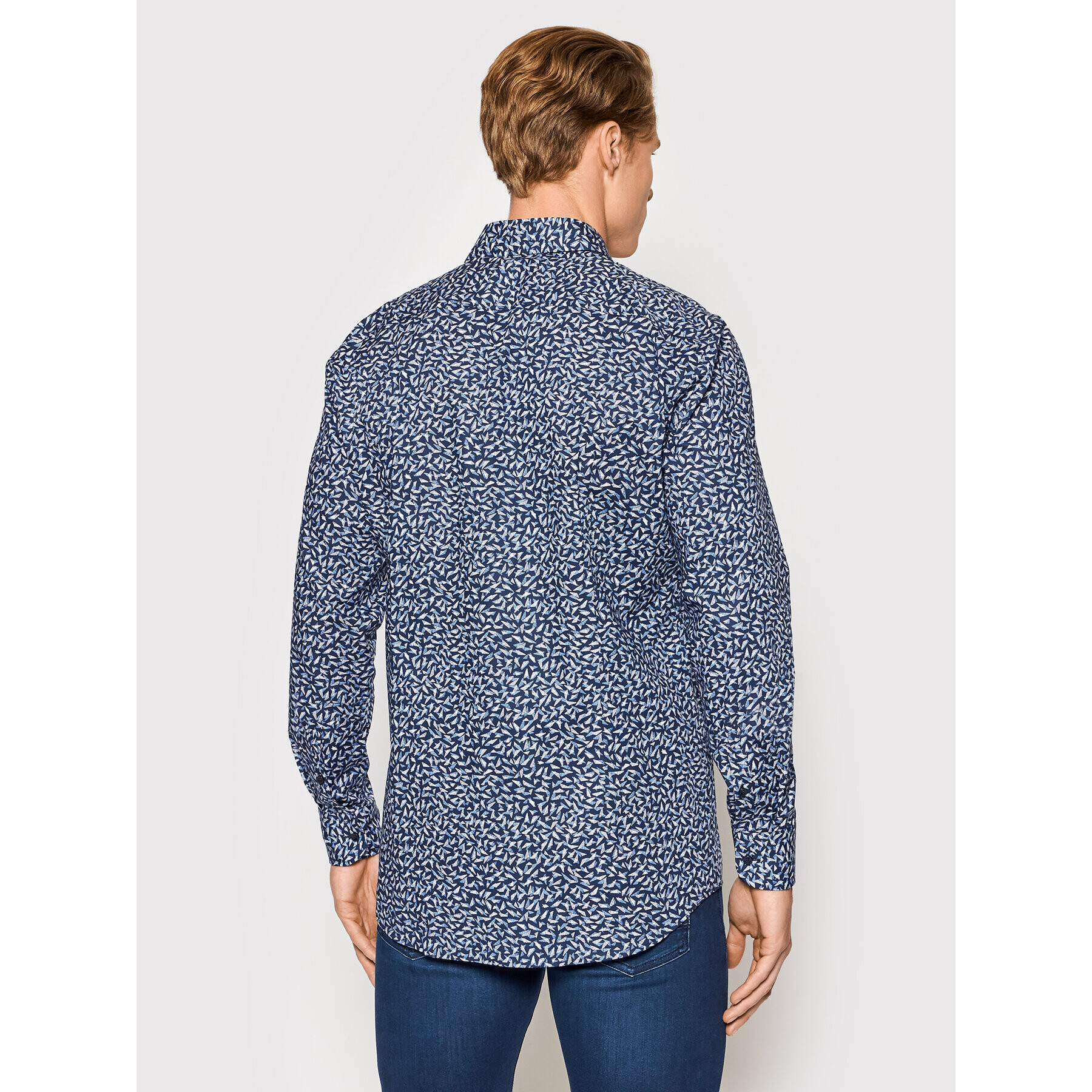 Boss Риза Hank 50464150 Тъмносин Slim Fit - Pepit.bg