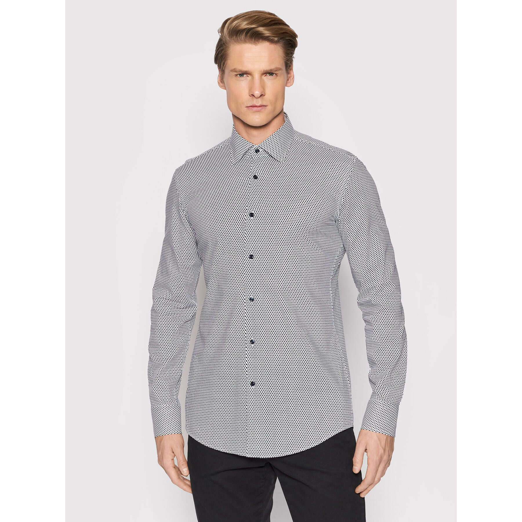 Boss Риза Hank 50464722 Черен Slim Fit - Pepit.bg