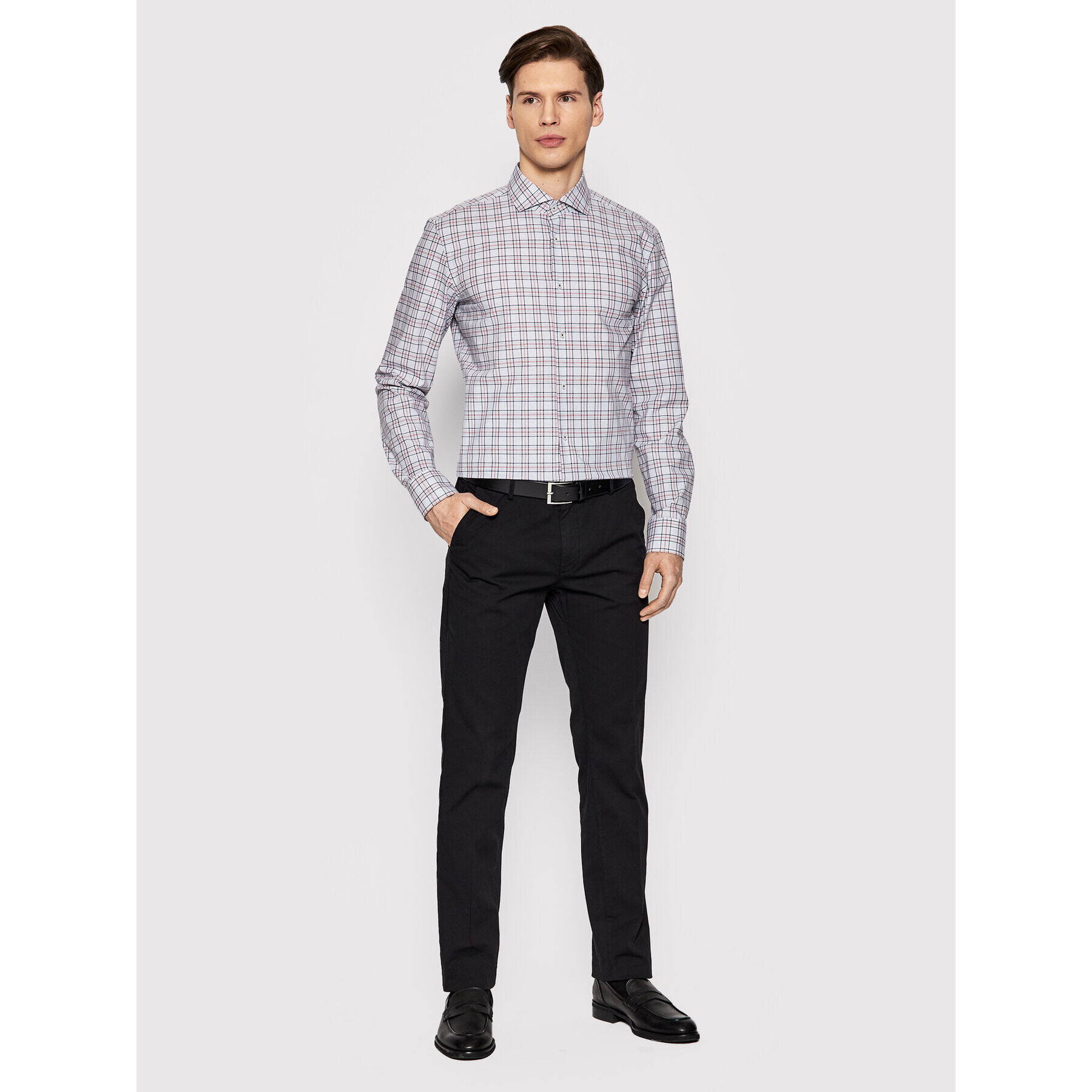 Boss Риза Hank 50469365 Сив Slim Fit - Pepit.bg