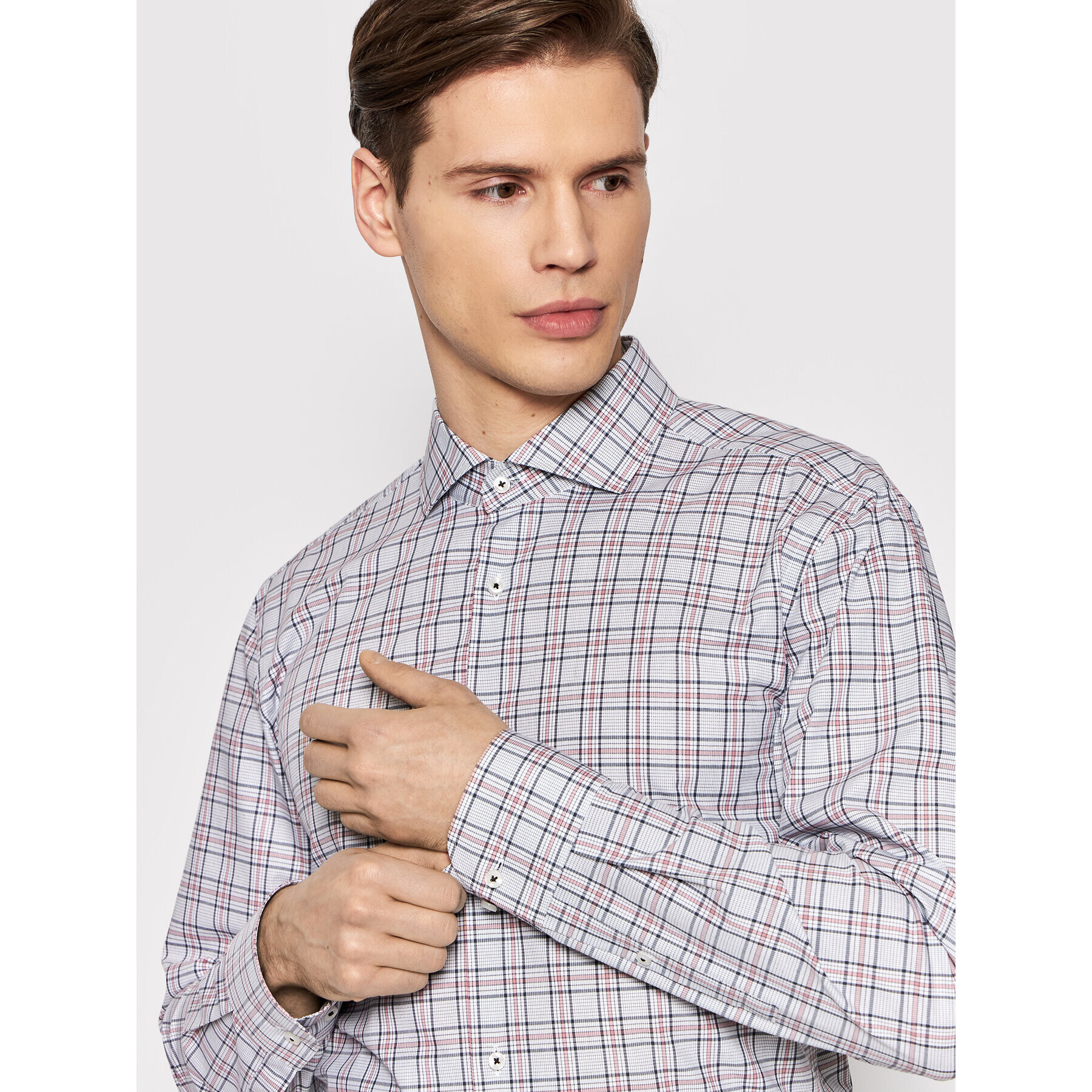 Boss Риза Hank 50469365 Сив Slim Fit - Pepit.bg