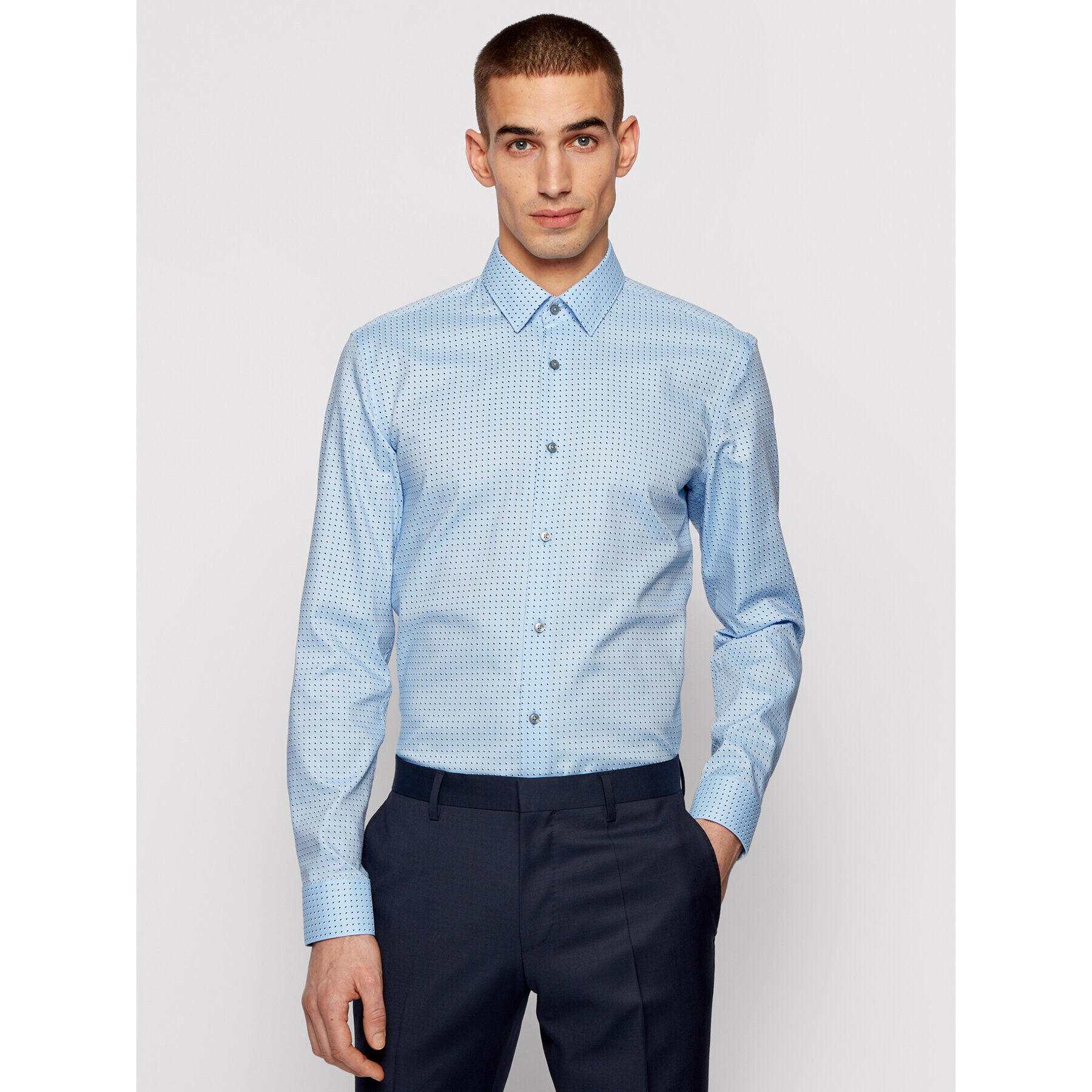Boss Риза Isko 50449900 Син Slim Fit - Pepit.bg