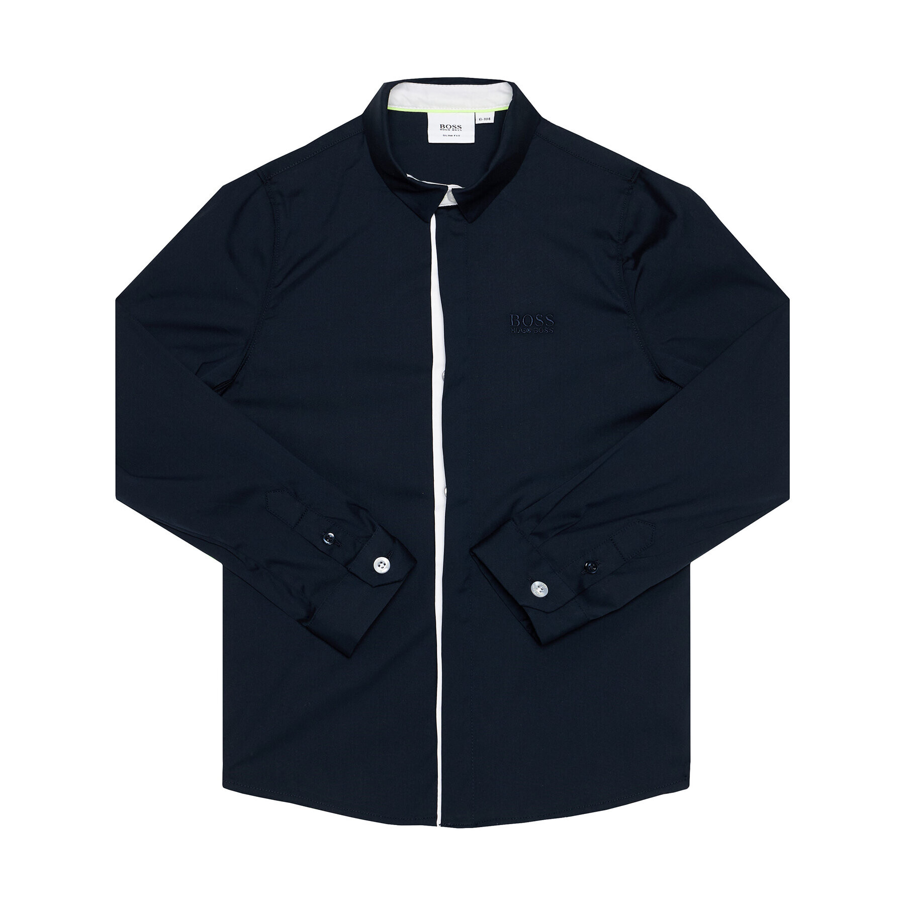 Boss Риза J25G53 S Тъмносин Slim Fit - Pepit.bg