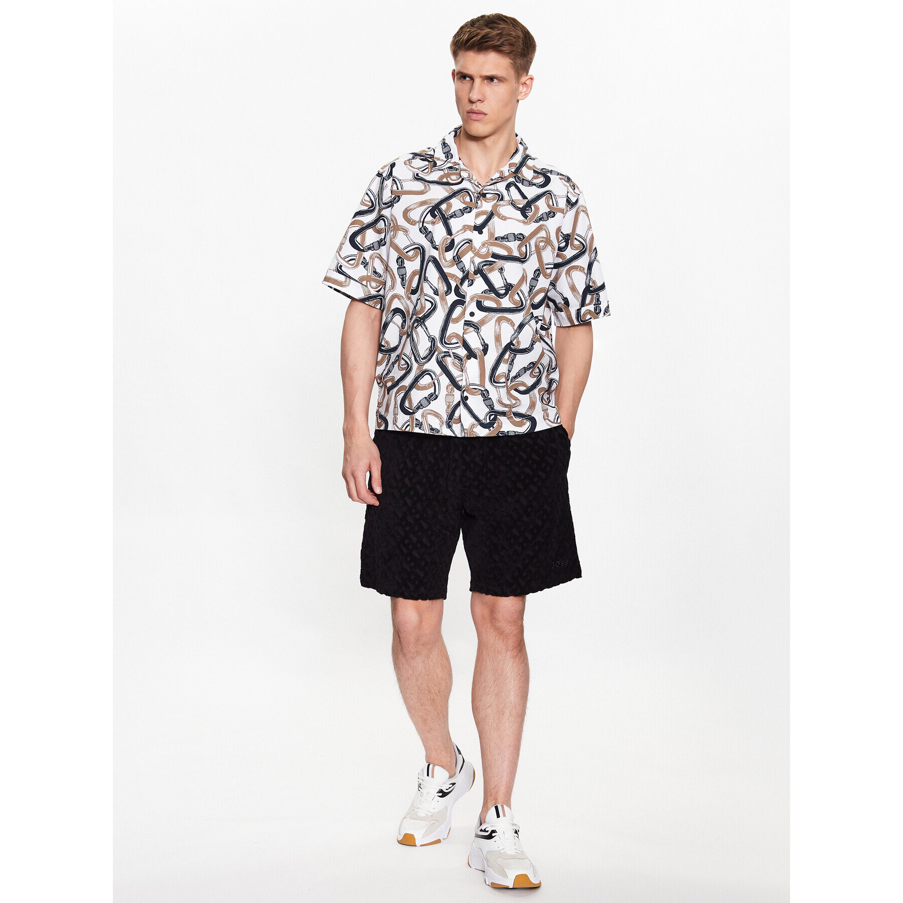 Boss Риза Lapis_3 50488057 Бежов Relaxed Fit - Pepit.bg