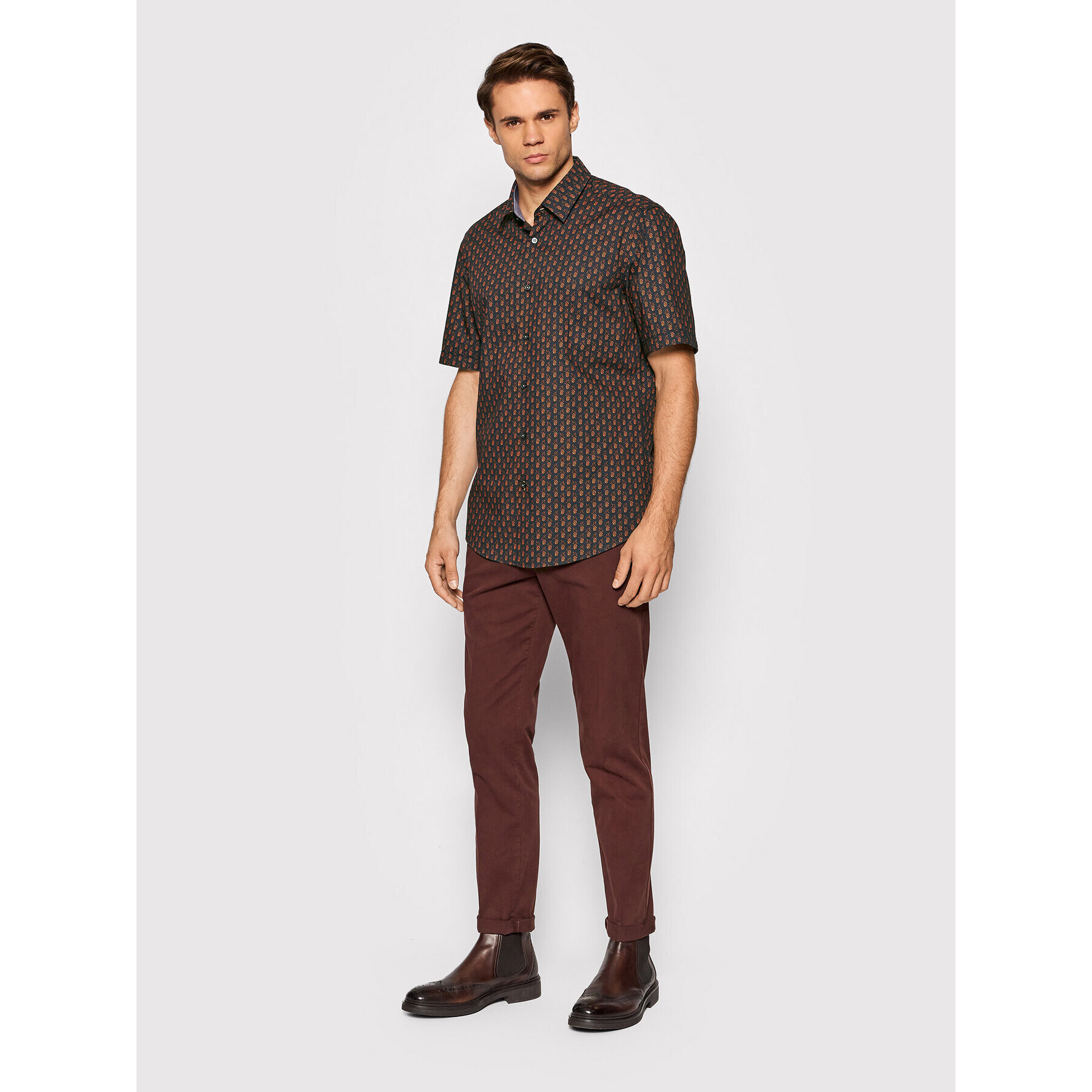 Boss Риза Luka 2F 50453091 Черен Regular Fit - Pepit.bg