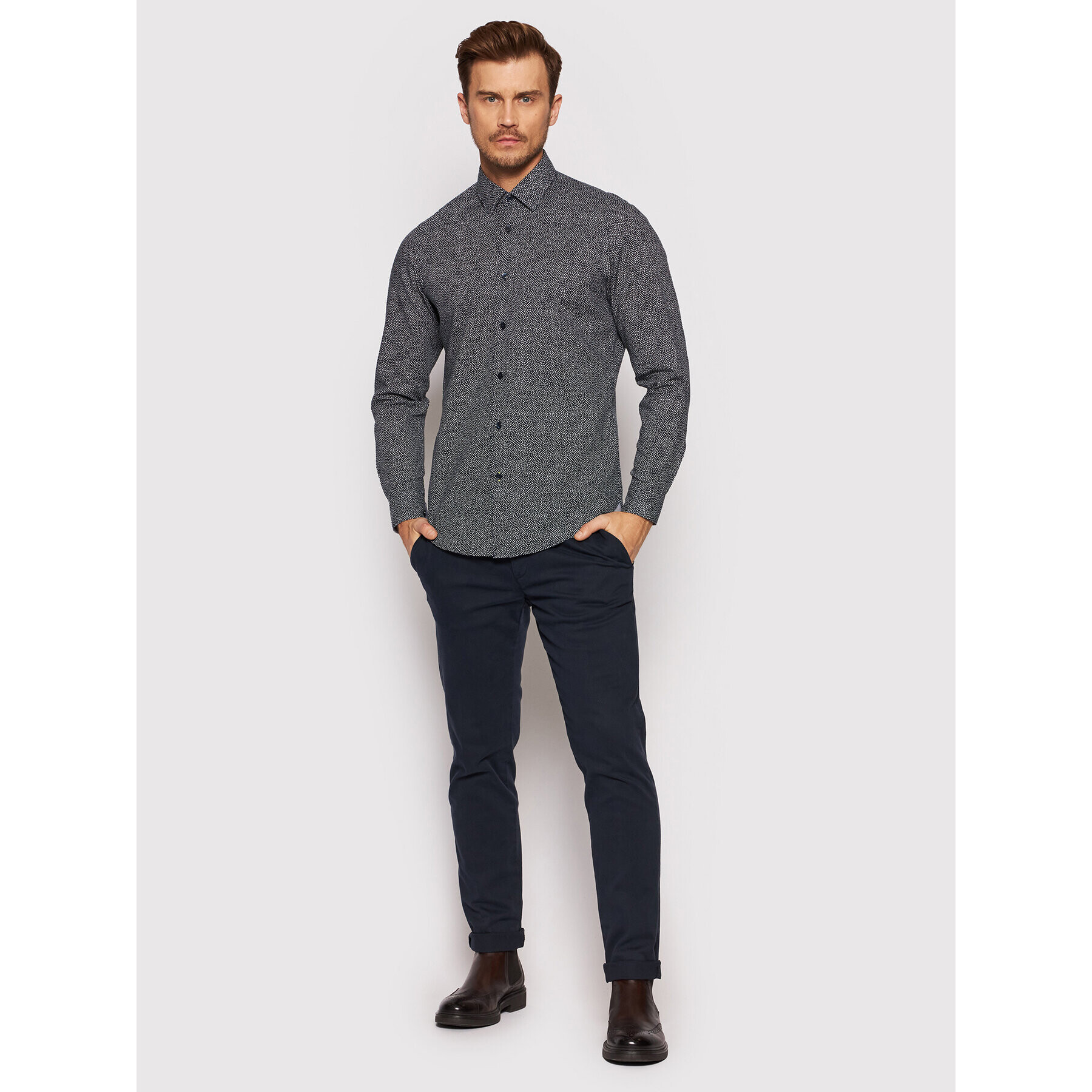 Boss Риза Lukas_53F 50458394 Тъмносин Regular Fit - Pepit.bg