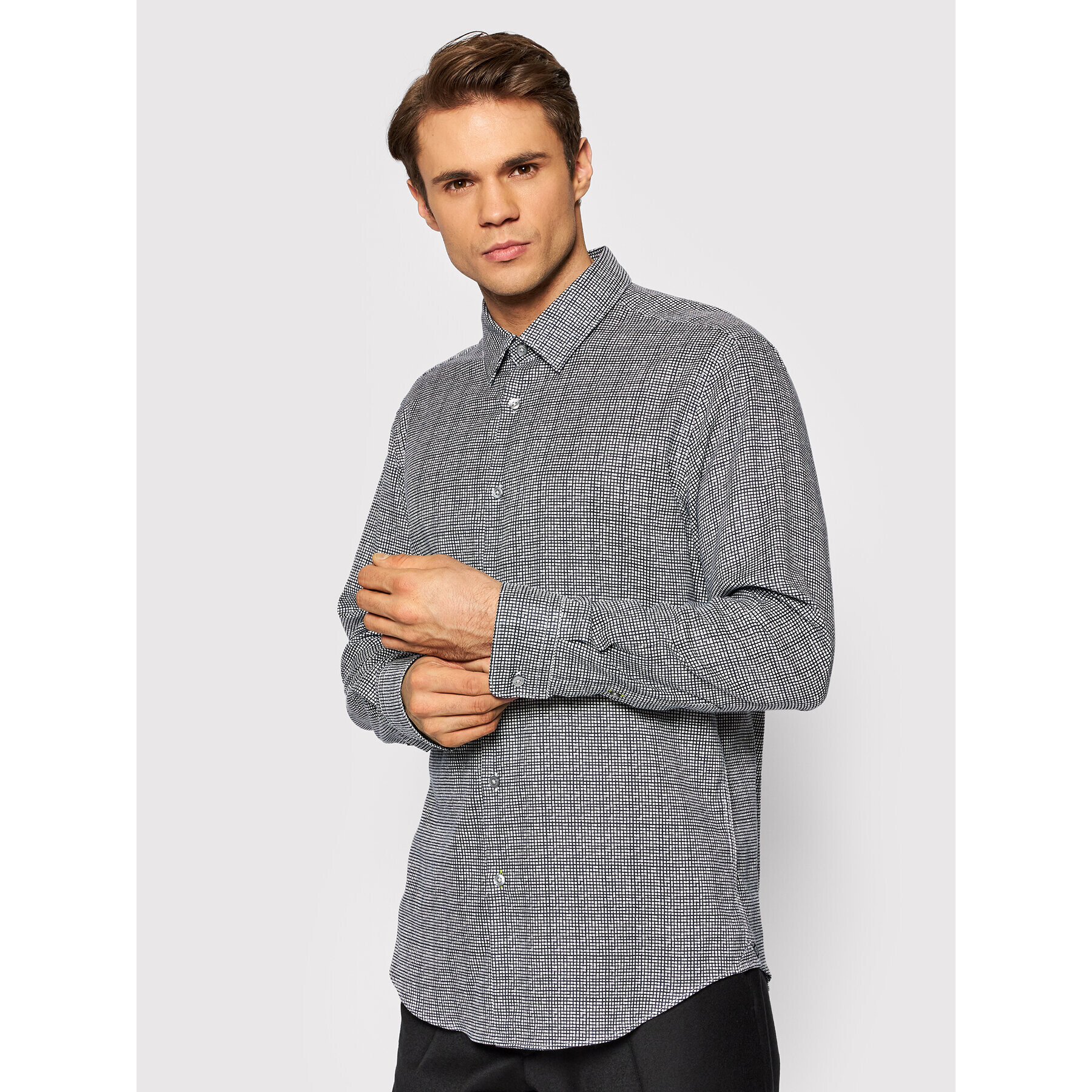 Boss Риза Lukas_F 50458598 Тъмносин Regular Fit - Pepit.bg