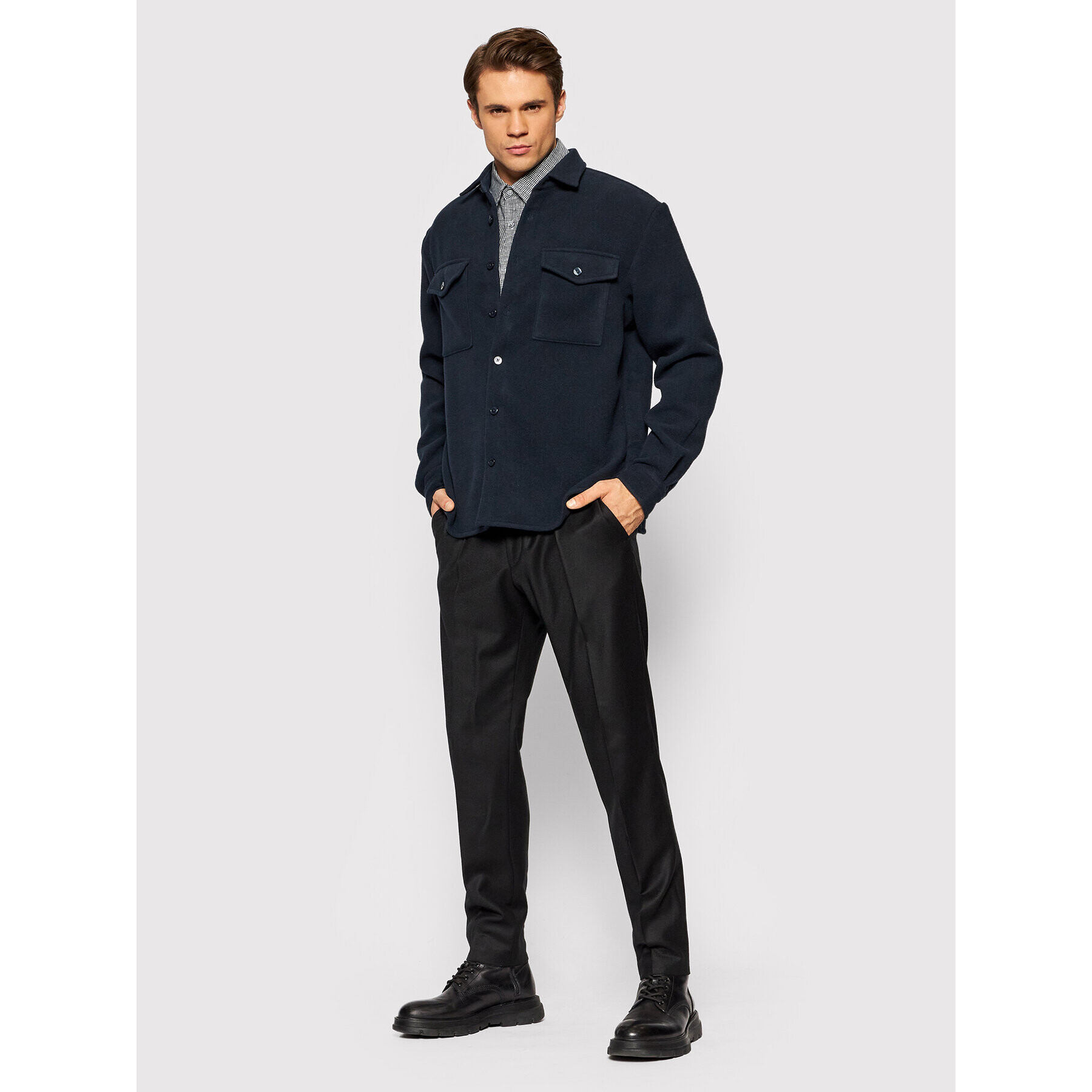 Boss Риза Lukas_F 50458598 Тъмносин Regular Fit - Pepit.bg