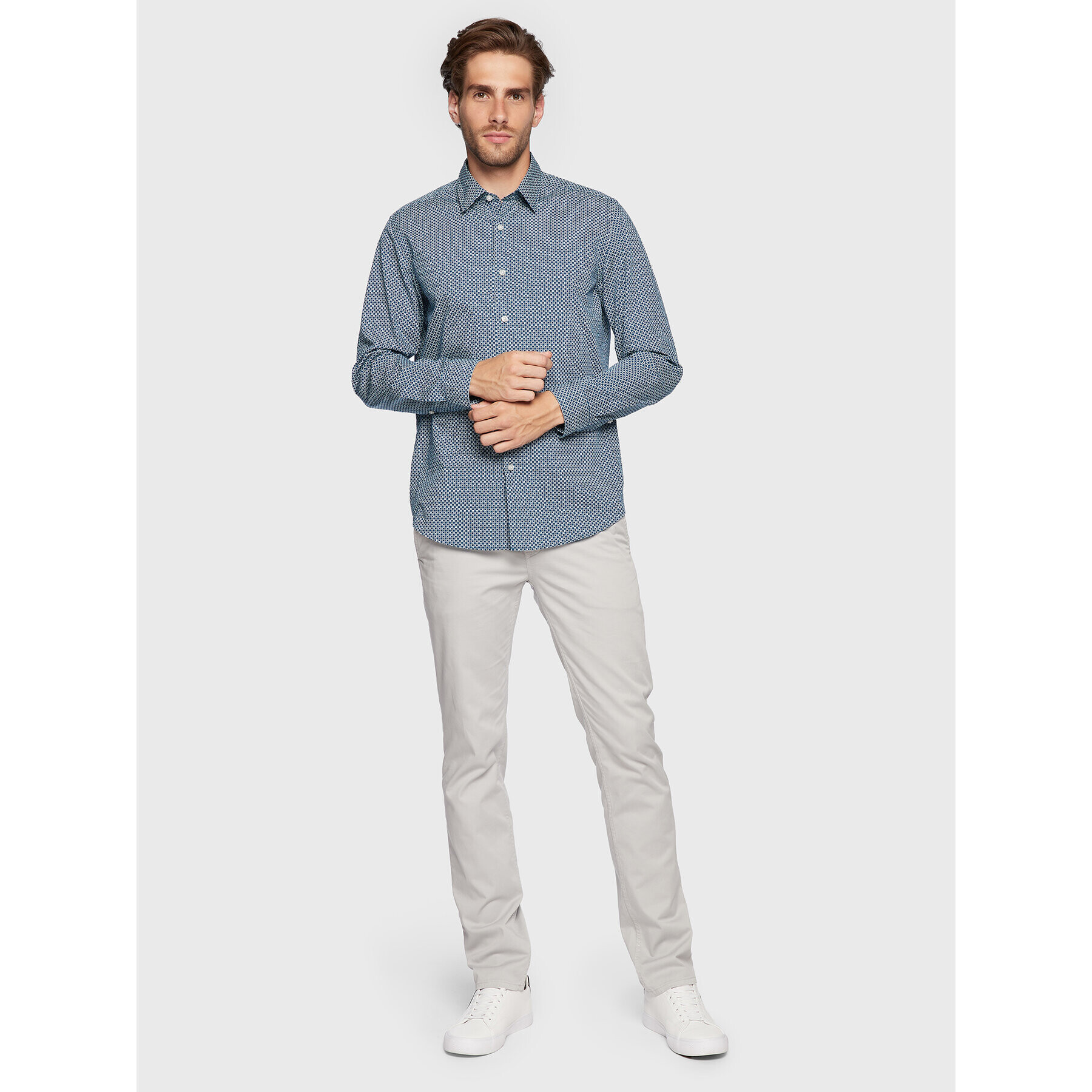 Boss Риза Lukas_F 50473663 Тъмносин Regular Fit - Pepit.bg