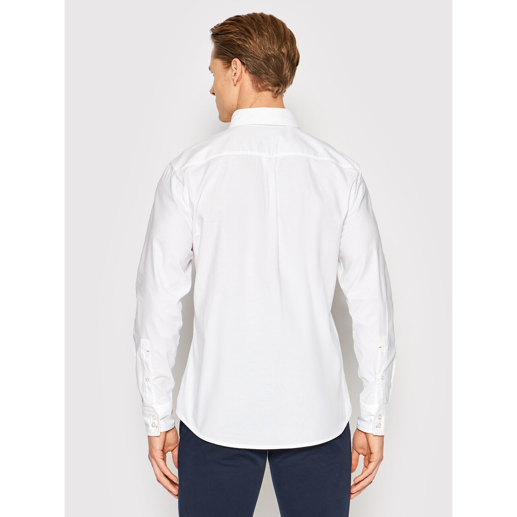 Boss Риза Mabsoot_2 50467324 Бял Slim Fit - Pepit.bg