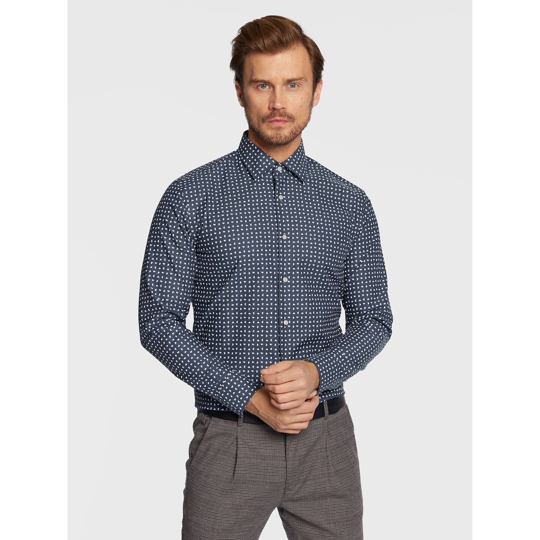 Boss Риза P-Hank 50478744 Тъмносин Slim Fit - Pepit.bg