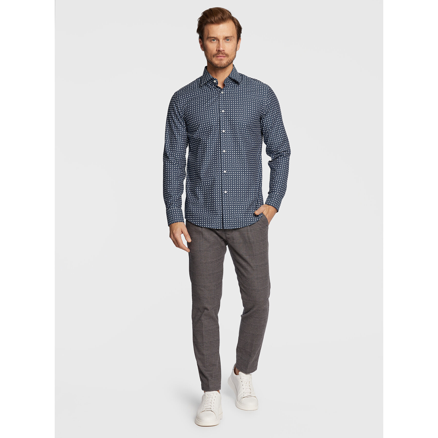 Boss Риза P-Hank 50478744 Тъмносин Slim Fit - Pepit.bg