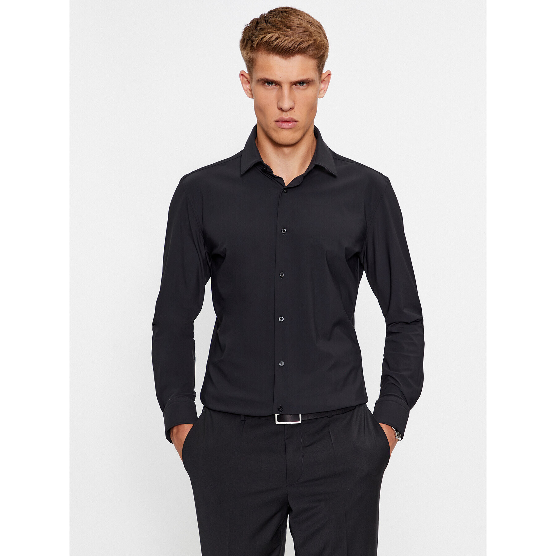 Boss Риза P-Hank-S-Kent-C1-222 50503554 Черен Slim Fit - Pepit.bg