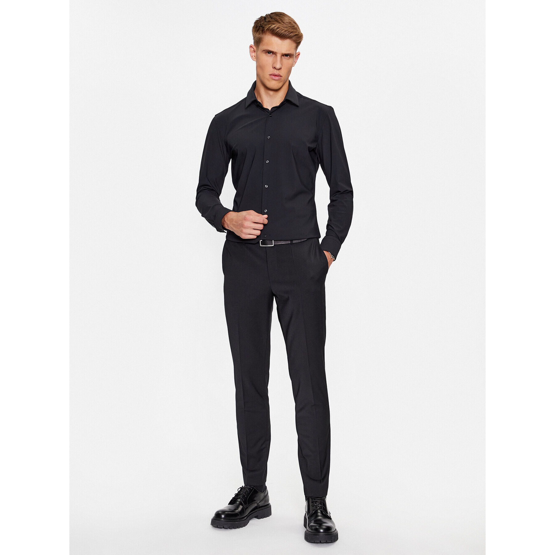 Boss Риза P-Hank-S-Kent-C1-222 50503554 Черен Slim Fit - Pepit.bg