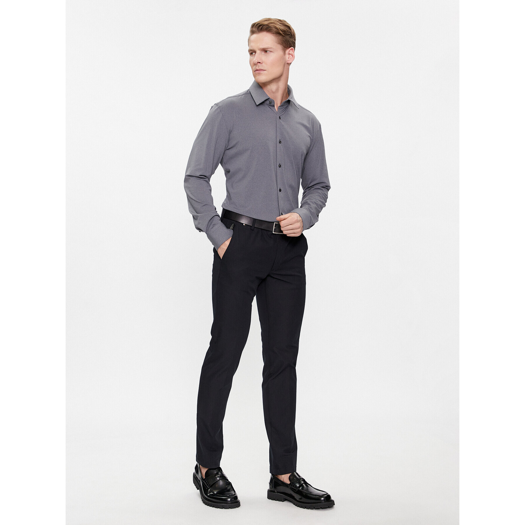 Boss Риза P-Hank-S-Kent-C1-222 50508730 Сребрист Slim Fit - Pepit.bg