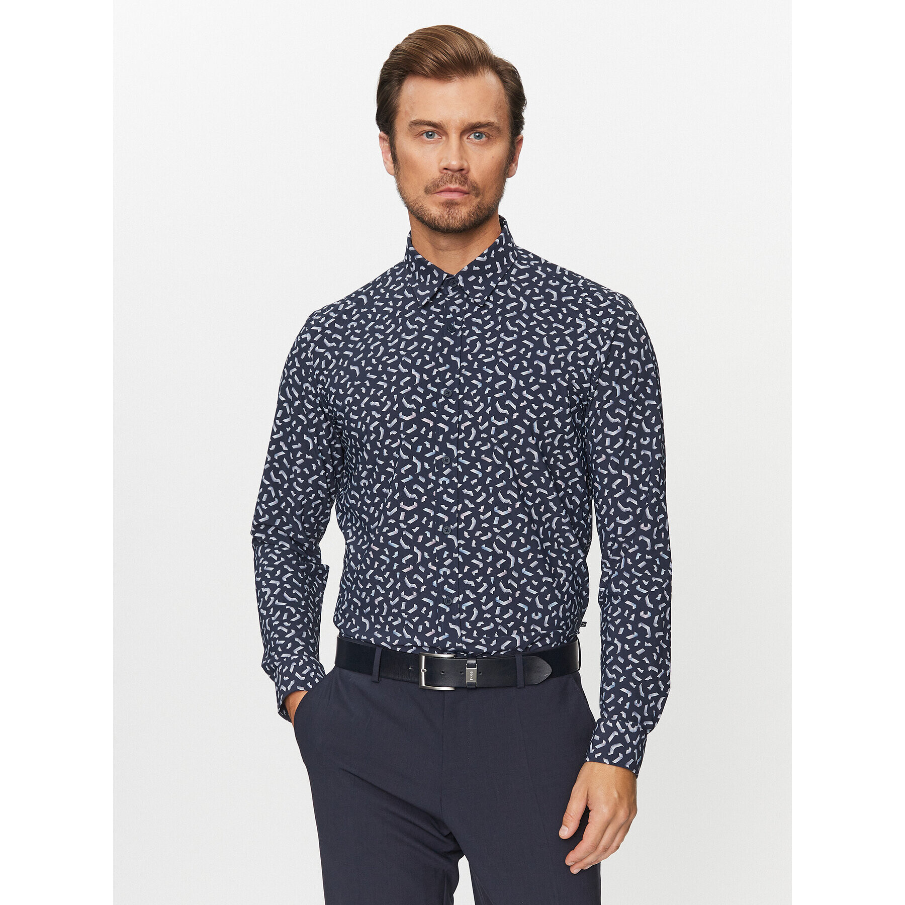 Boss Риза P-Liam-Kent-C 50503538 Тъмносин Regular Fit - Pepit.bg