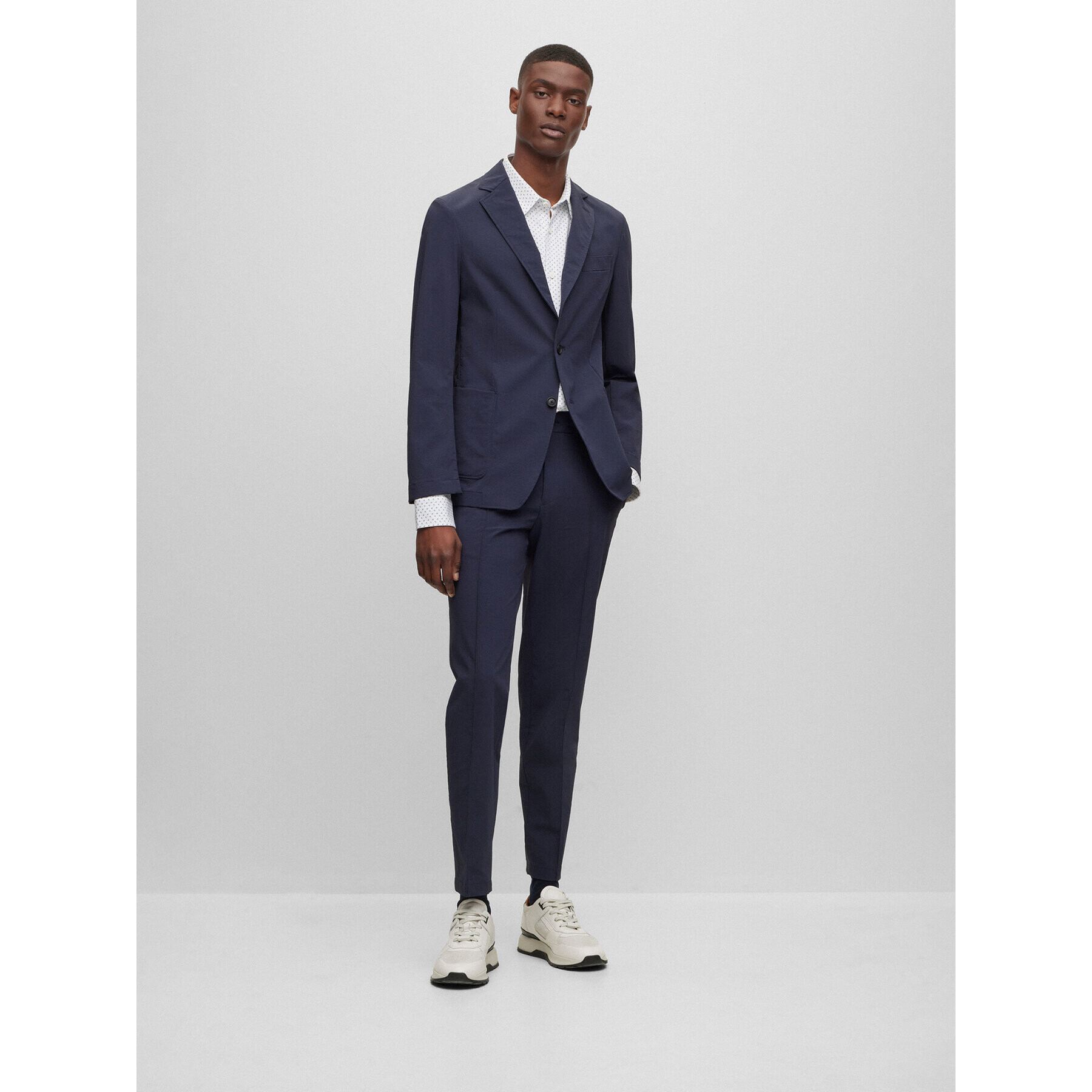 Boss Риза P-Roan 50497111 Бял Slim Fit - Pepit.bg