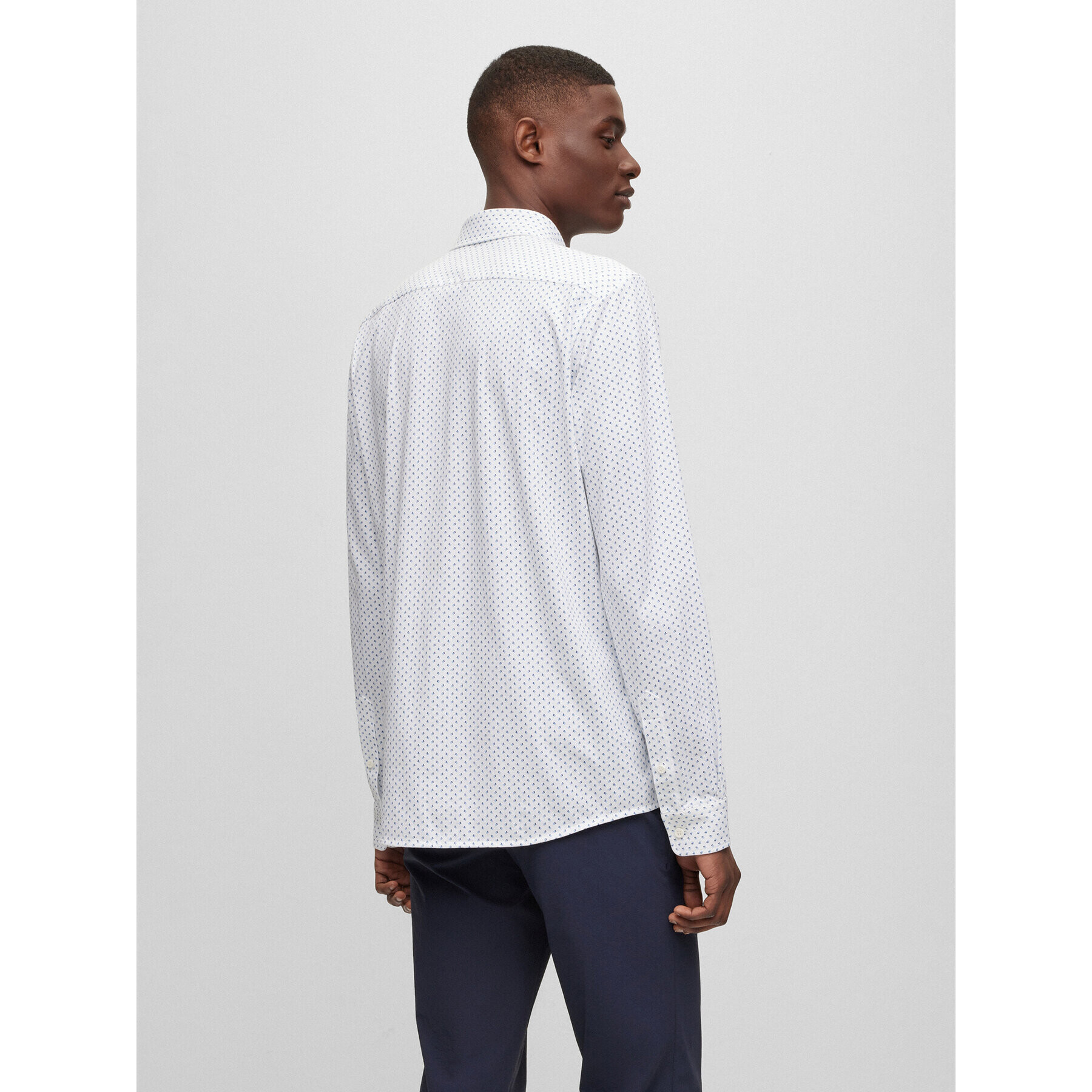 Boss Риза P-Roan 50497111 Бял Slim Fit - Pepit.bg
