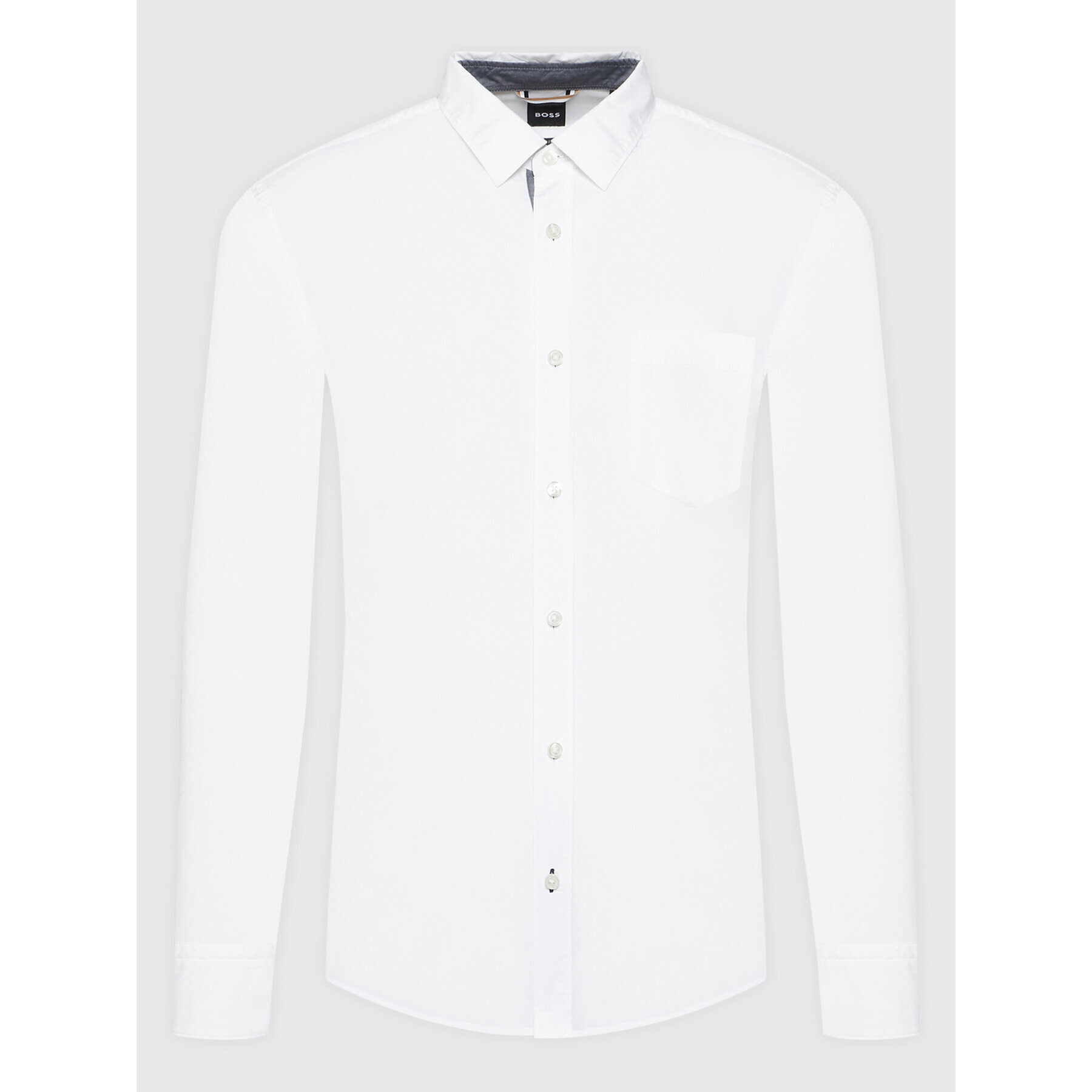 Boss Риза Reid_24P 50468322 Бял Slim Fit - Pepit.bg